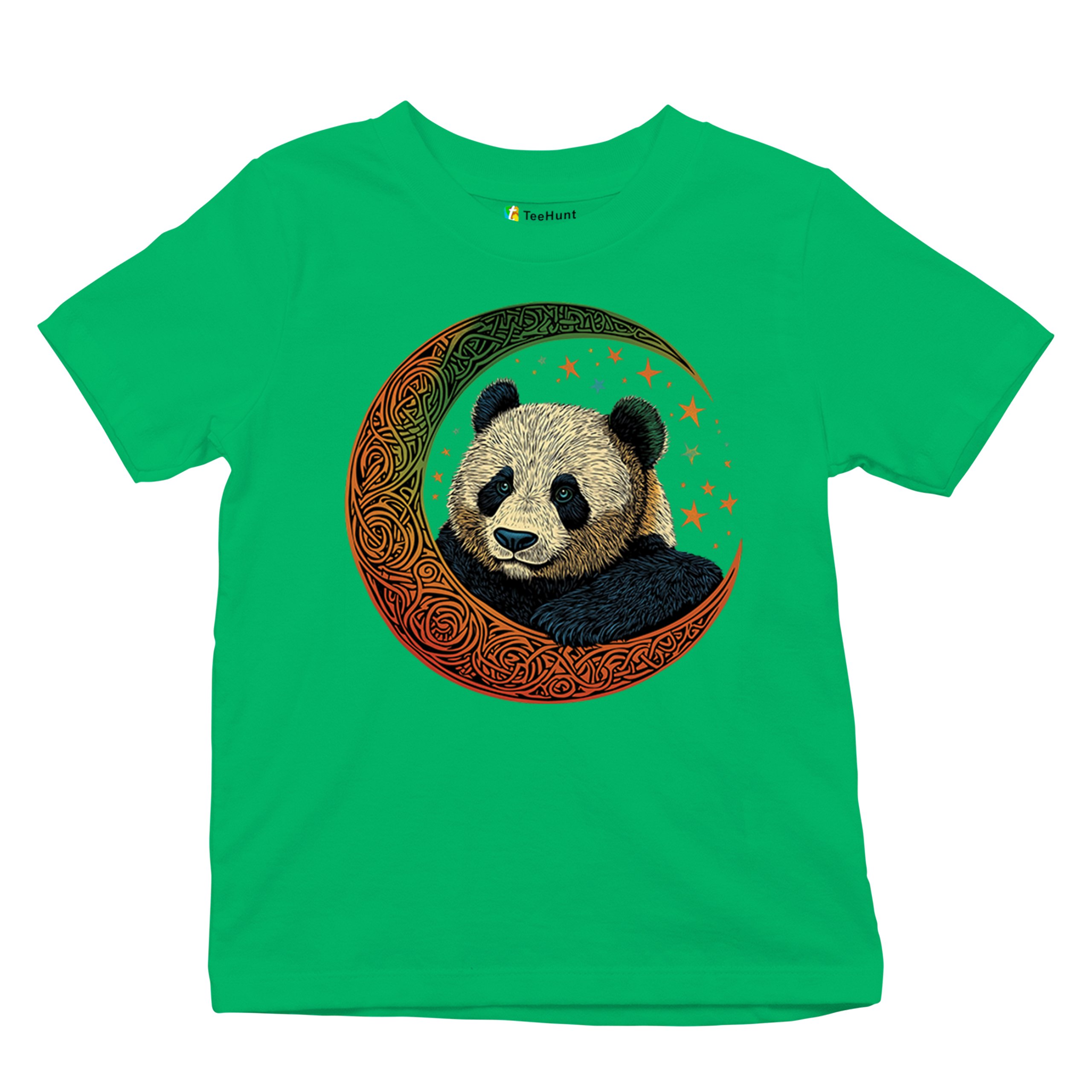 Celtic Moon Panda Youth T-shirt Peaceful Adorable Animal Lunar Nature Kids - Picture 34 of 50