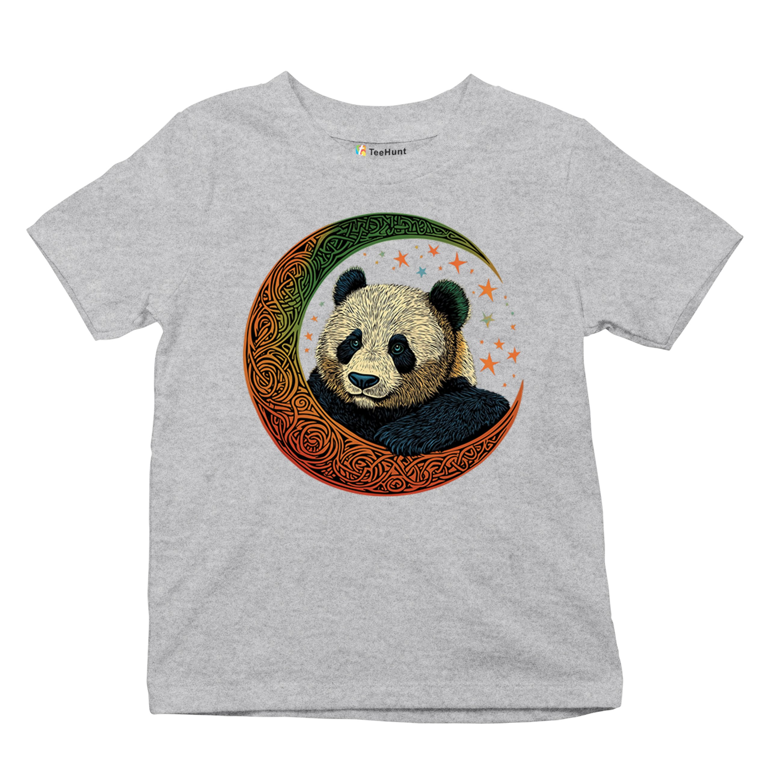 Celtic Moon Panda Youth T-shirt Peaceful Adorable Animal Lunar Nature Kids - Picture 13 of 50