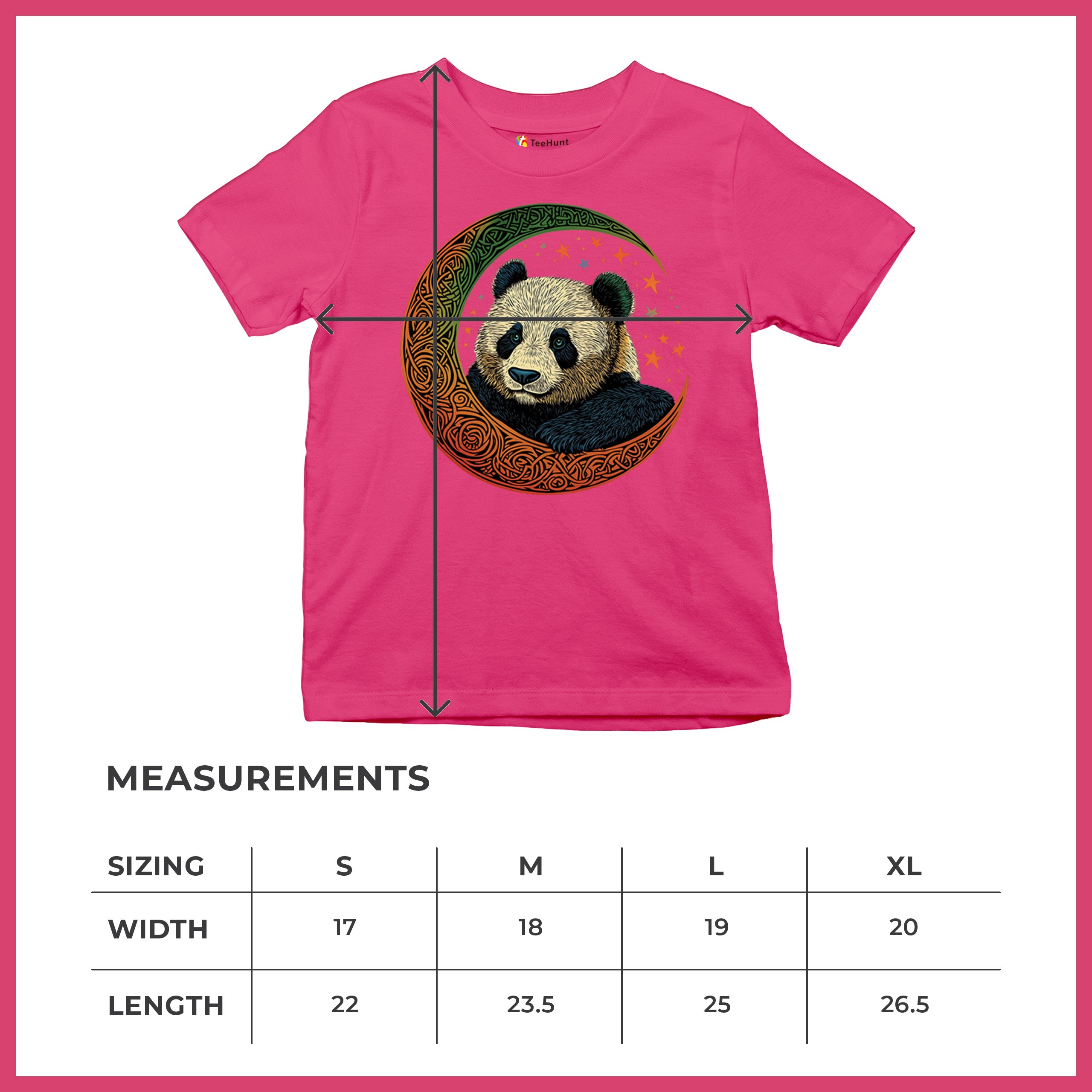 Celtic Moon Panda Youth T-shirt Peaceful Adorable Animal Lunar Nature Kids - Picture 50 of 50