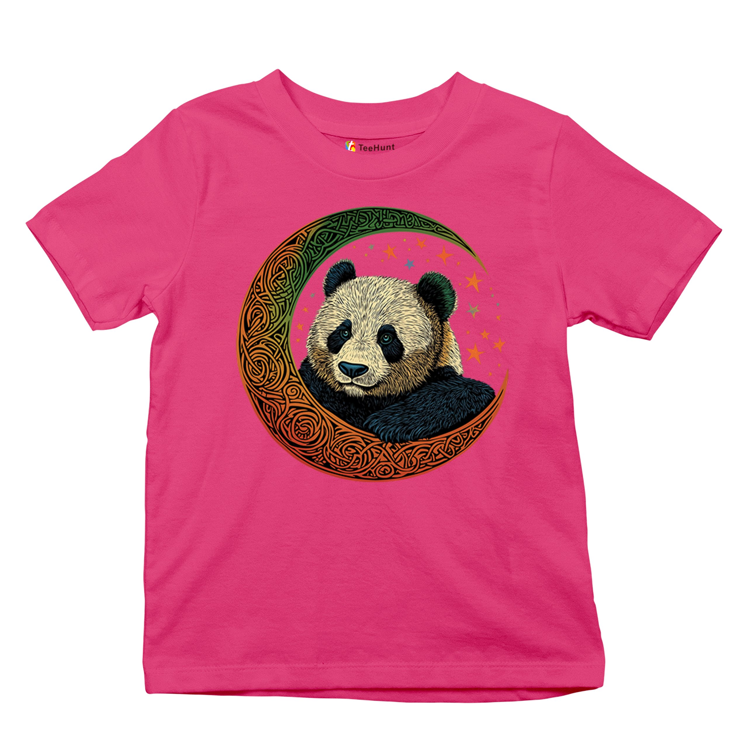 Celtic Moon Panda Youth T-shirt Peaceful Adorable Animal Lunar Nature Kids - Picture 48 of 50