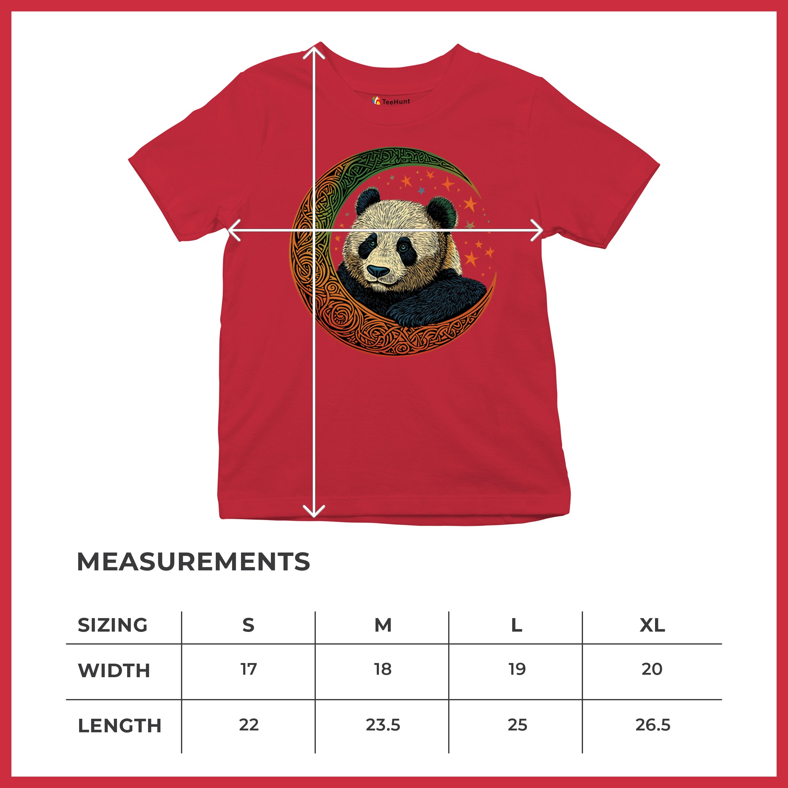 Celtic Moon Panda Youth T-shirt Peaceful Adorable Animal Lunar Nature Kids - Picture 22 of 50