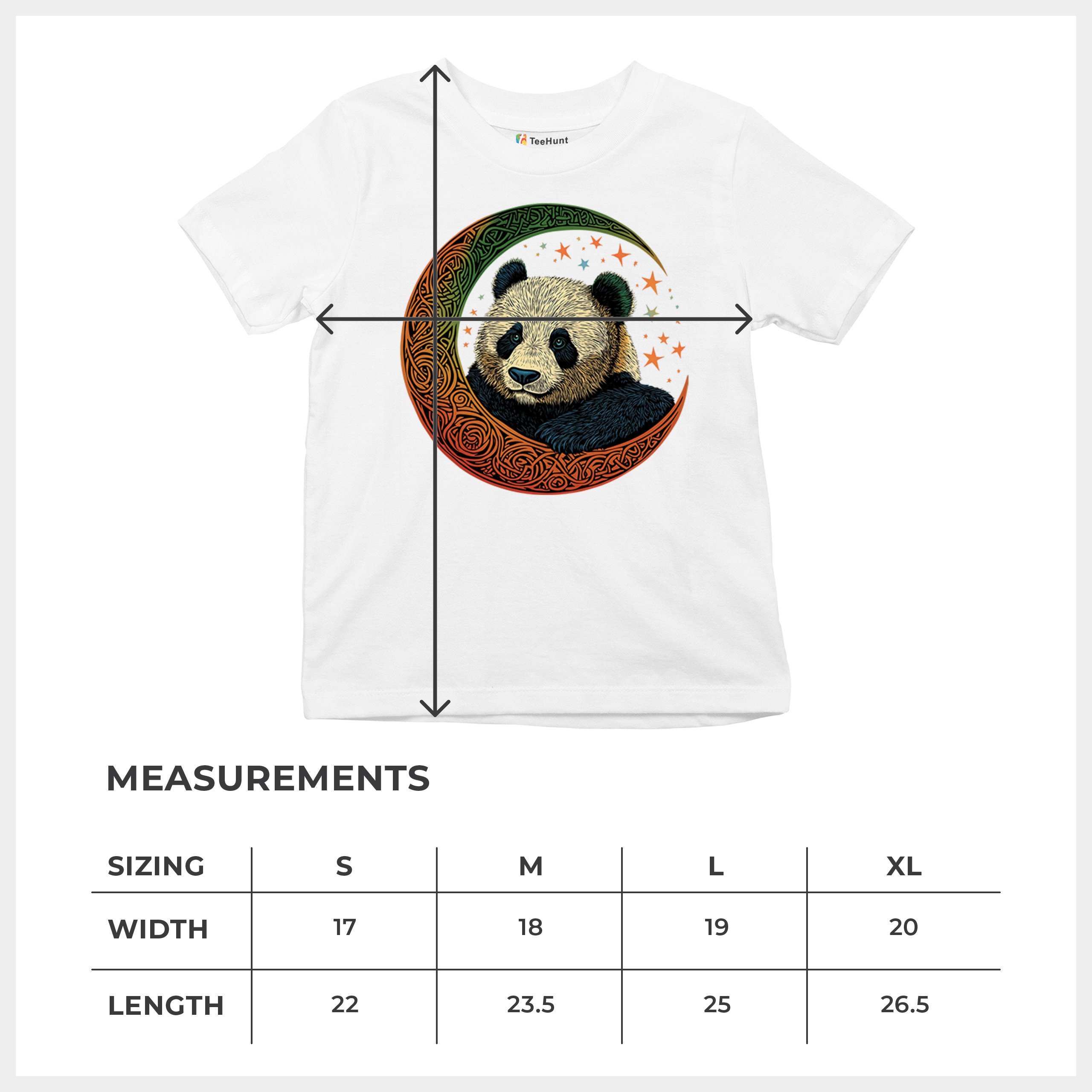 Celtic Moon Panda Youth T-shirt Peaceful Adorable Animal Lunar Nature Kids - Picture 29 of 50