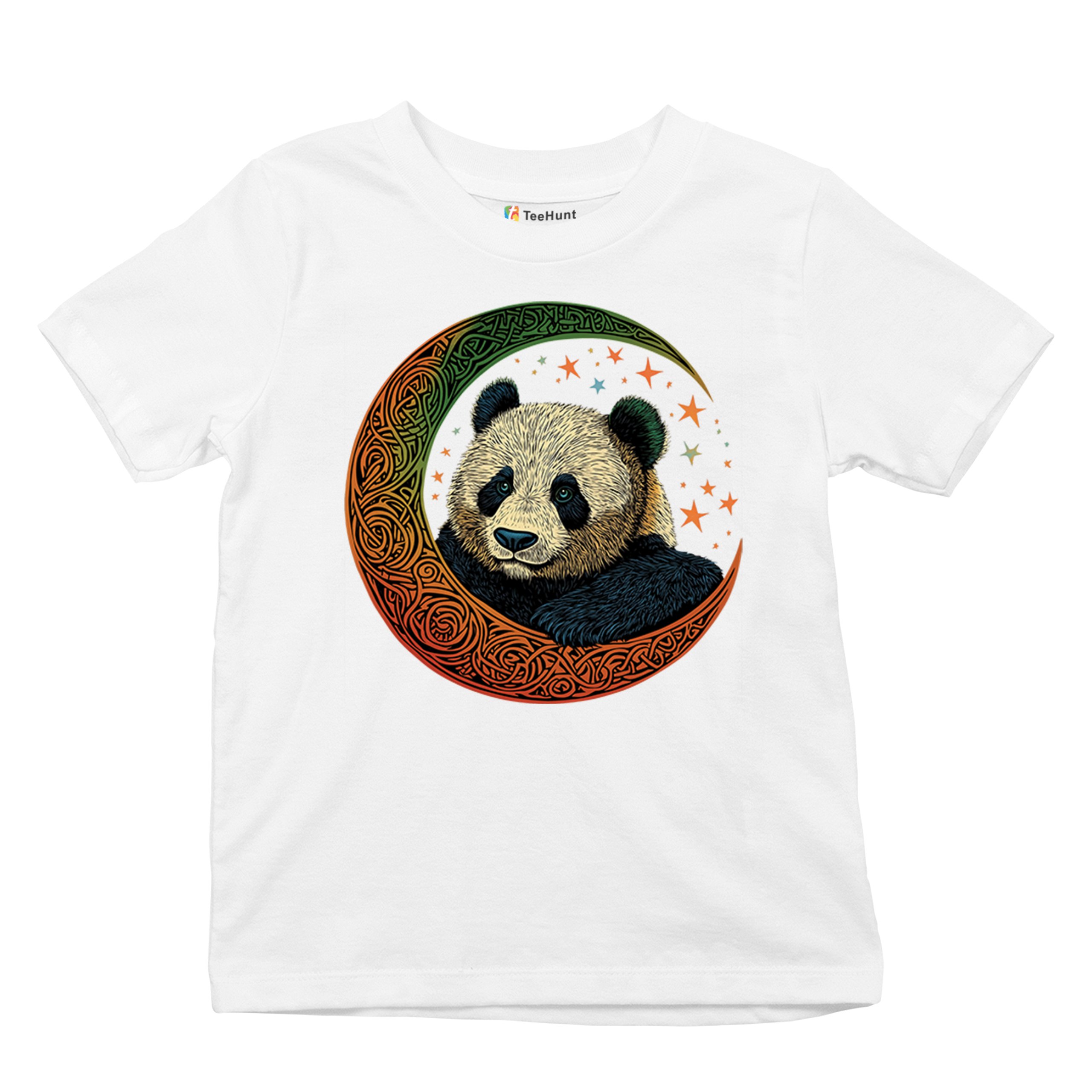Celtic Moon Panda Youth T-shirt Peaceful Adorable Animal Lunar Nature Kids - Picture 27 of 50