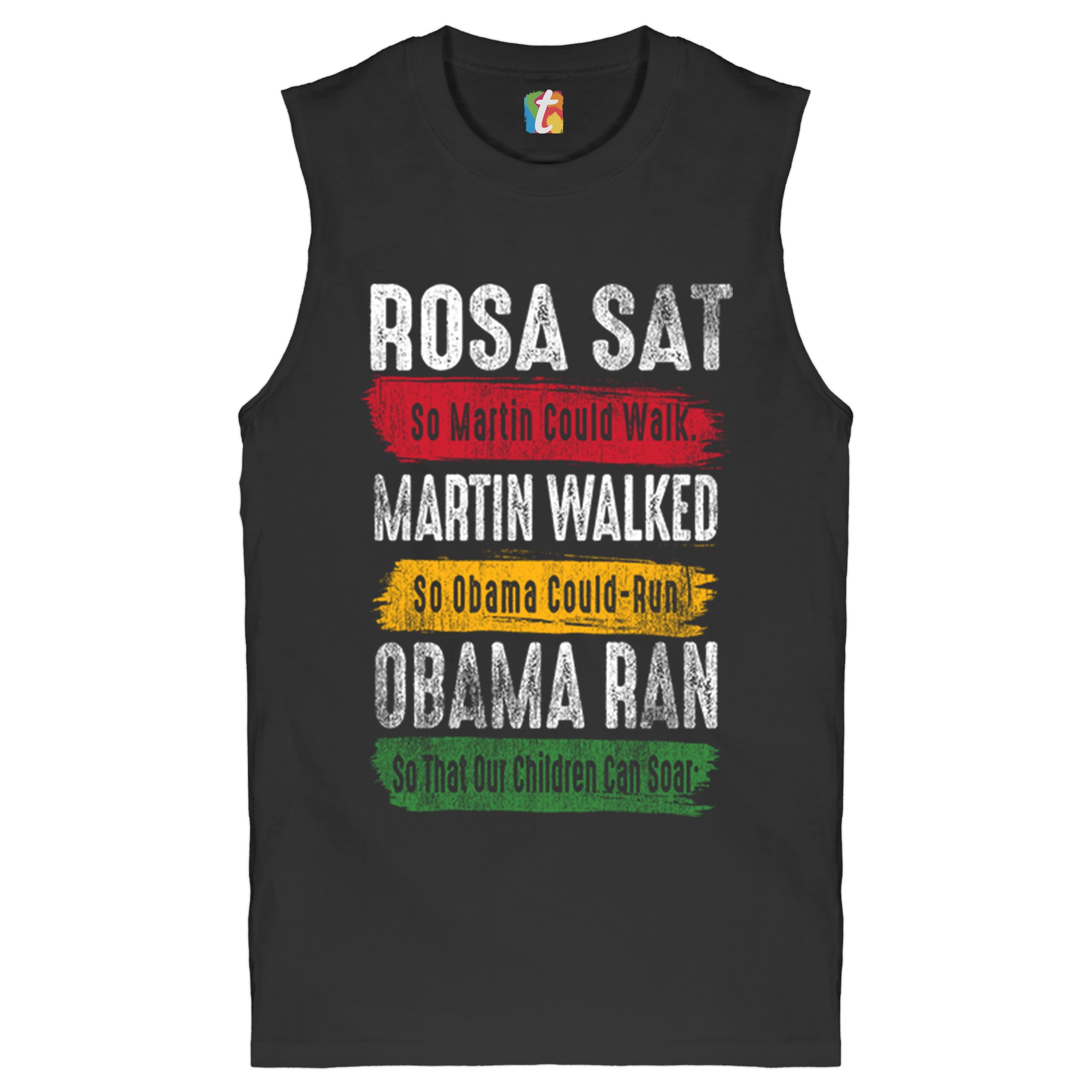ALTRA Camicia muscolare Rosa Sat Martin Walked Obama Ran BLM diritti civili uguaglianza uomo