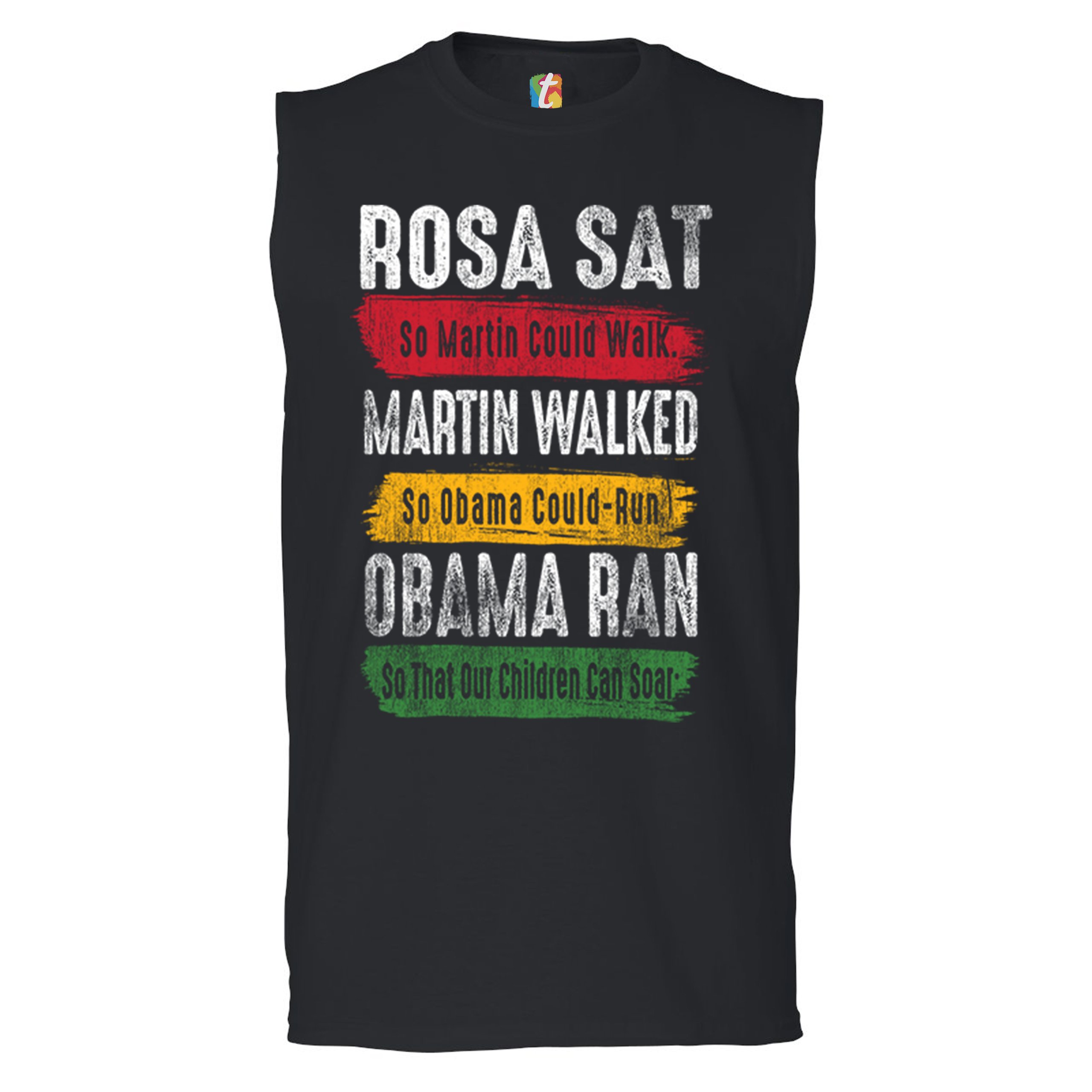 ALTRA Camicia muscolare Rosa Sat Martin Walked Obama Ran BLM diritti civili uguaglianza uomo
