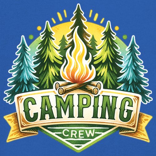 Camping Crew Youth T-shirt Happy Camper Vibe Explore Outdoors Campfire Kids - Picture 39 of 50