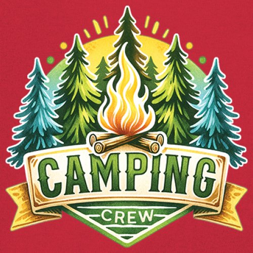 Camping Crew Youth T-shirt Happy Camper Vibe Explore Outdoors Campfire Kids - Picture 18 of 50