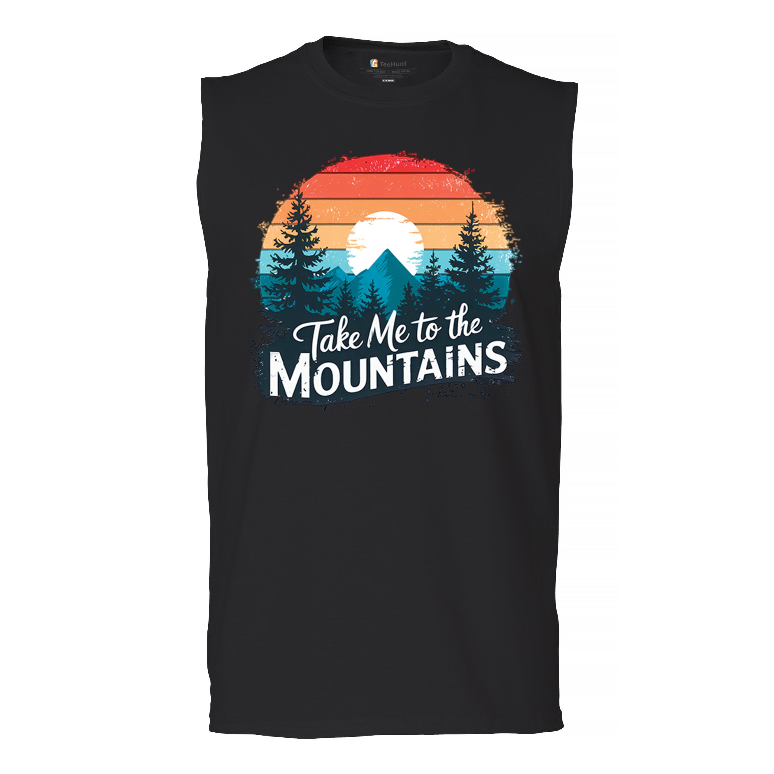 Take Me to the Mountains Men’s Muscle Shirt Outdoors Trail Hiking Camping
