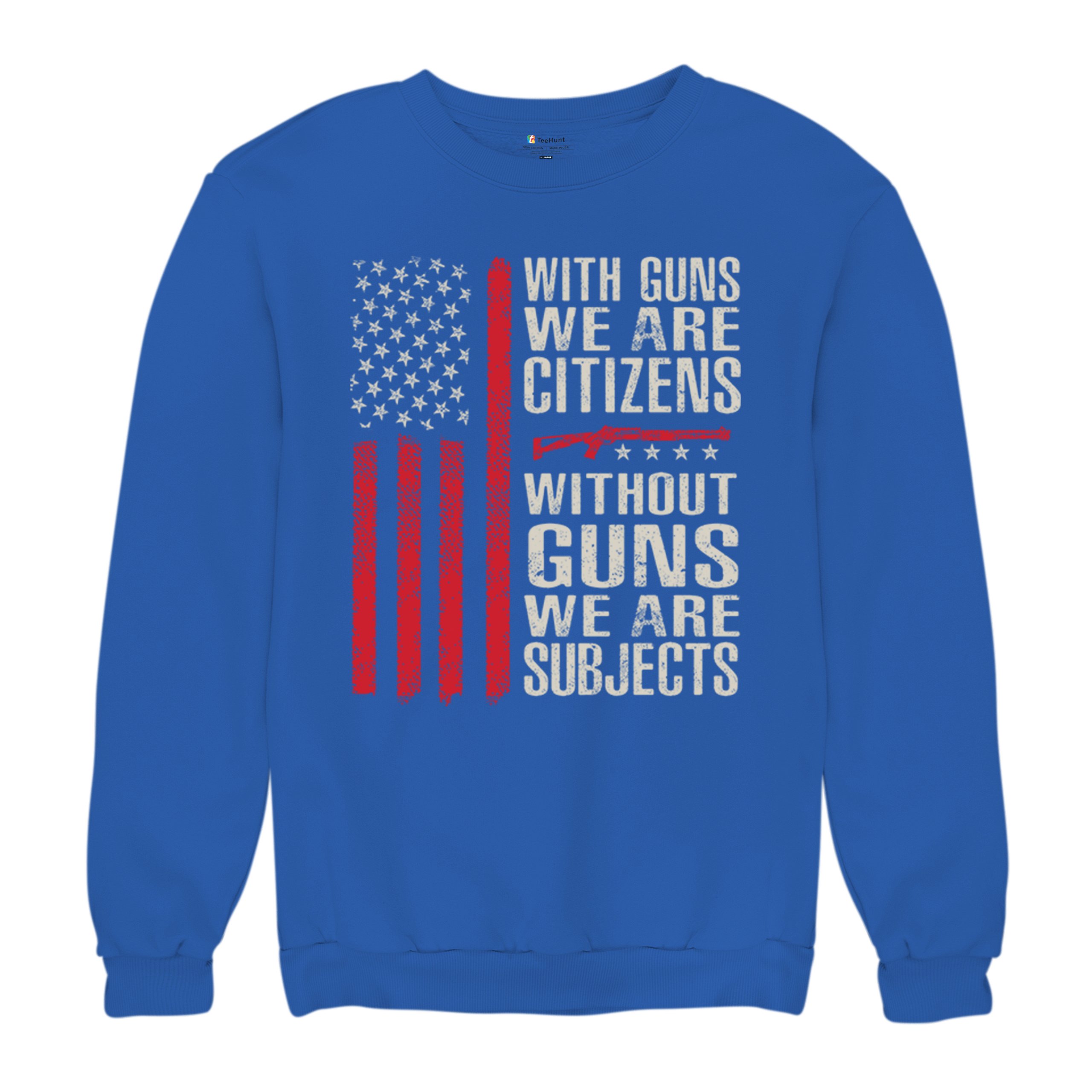 Gun Citizens Sweatshirt 2nd Amendment Patriotic Pro Gun USA Flag DD214 Crewneck - Picture 34 of 36