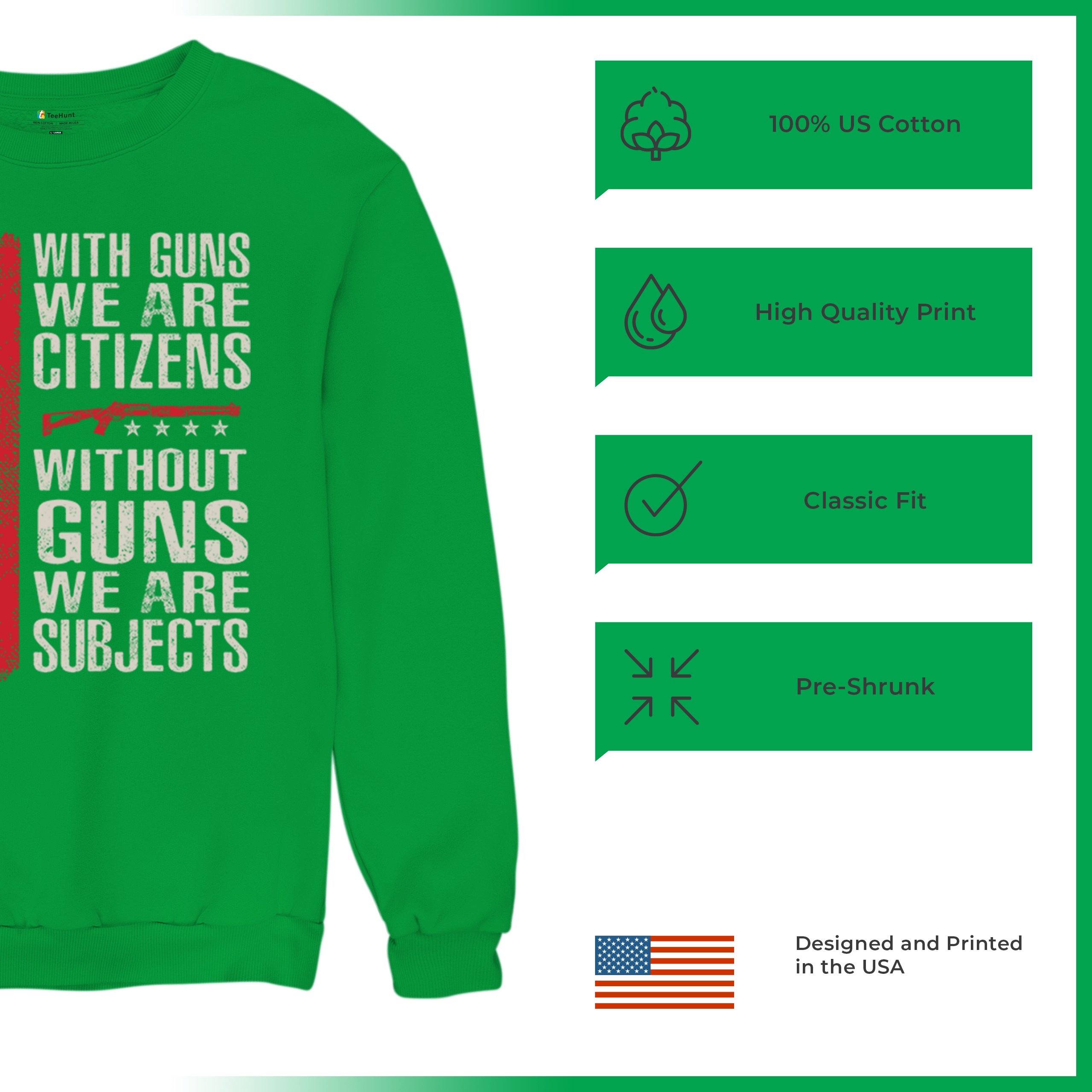 Gun Citizens Sweatshirt 2nd Amendment Patriotic Pro Gun USA Flag DD214 Crewneck - Picture 28 of 36