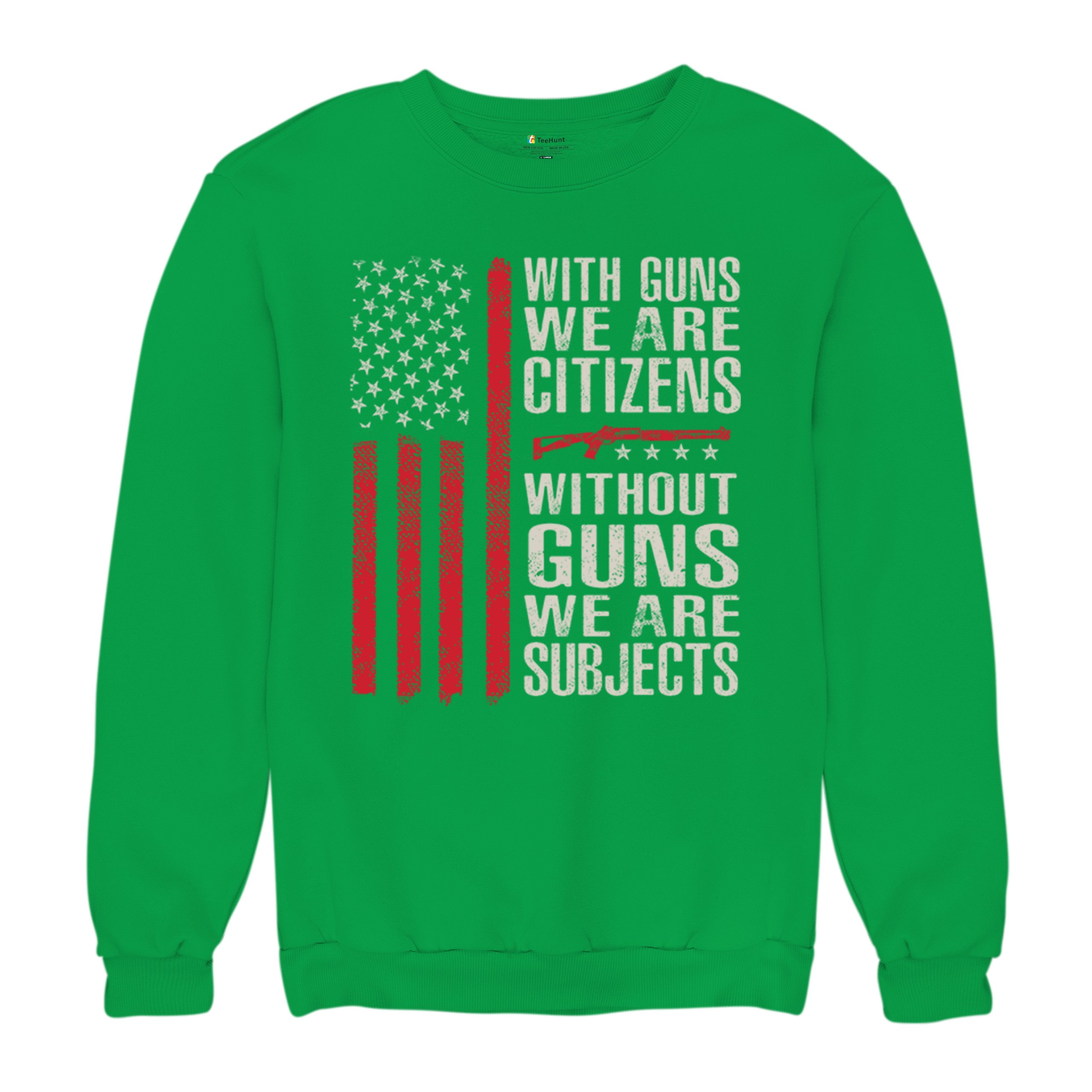 Gun Citizens Sweatshirt 2nd Amendment Patriotic Pro Gun USA Flag DD214 Crewneck - Picture 27 of 36