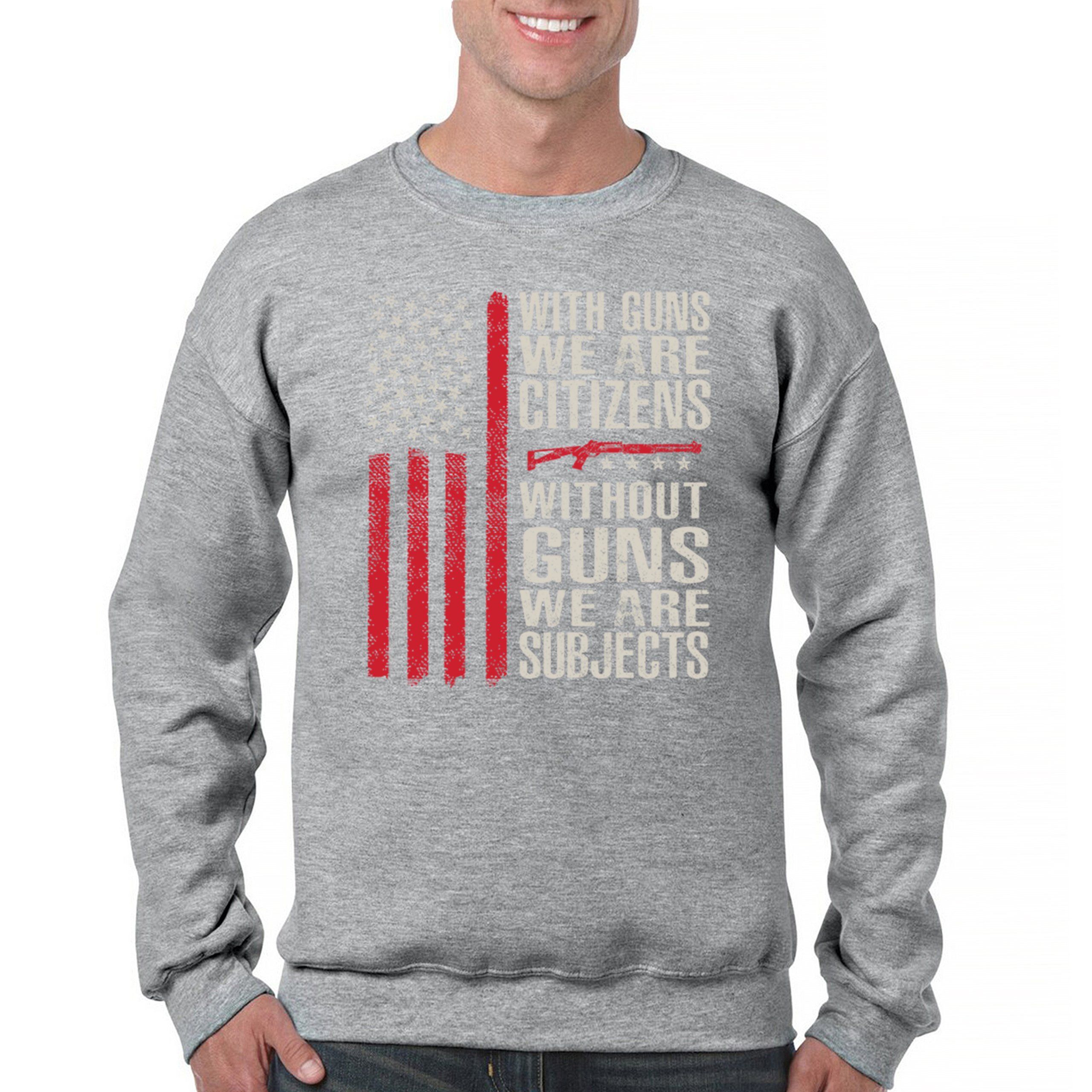 Gun Citizens Sweatshirt 2nd Amendment Patriotic Pro Gun USA Flag DD214 Crewneck - Picture 9 of 36