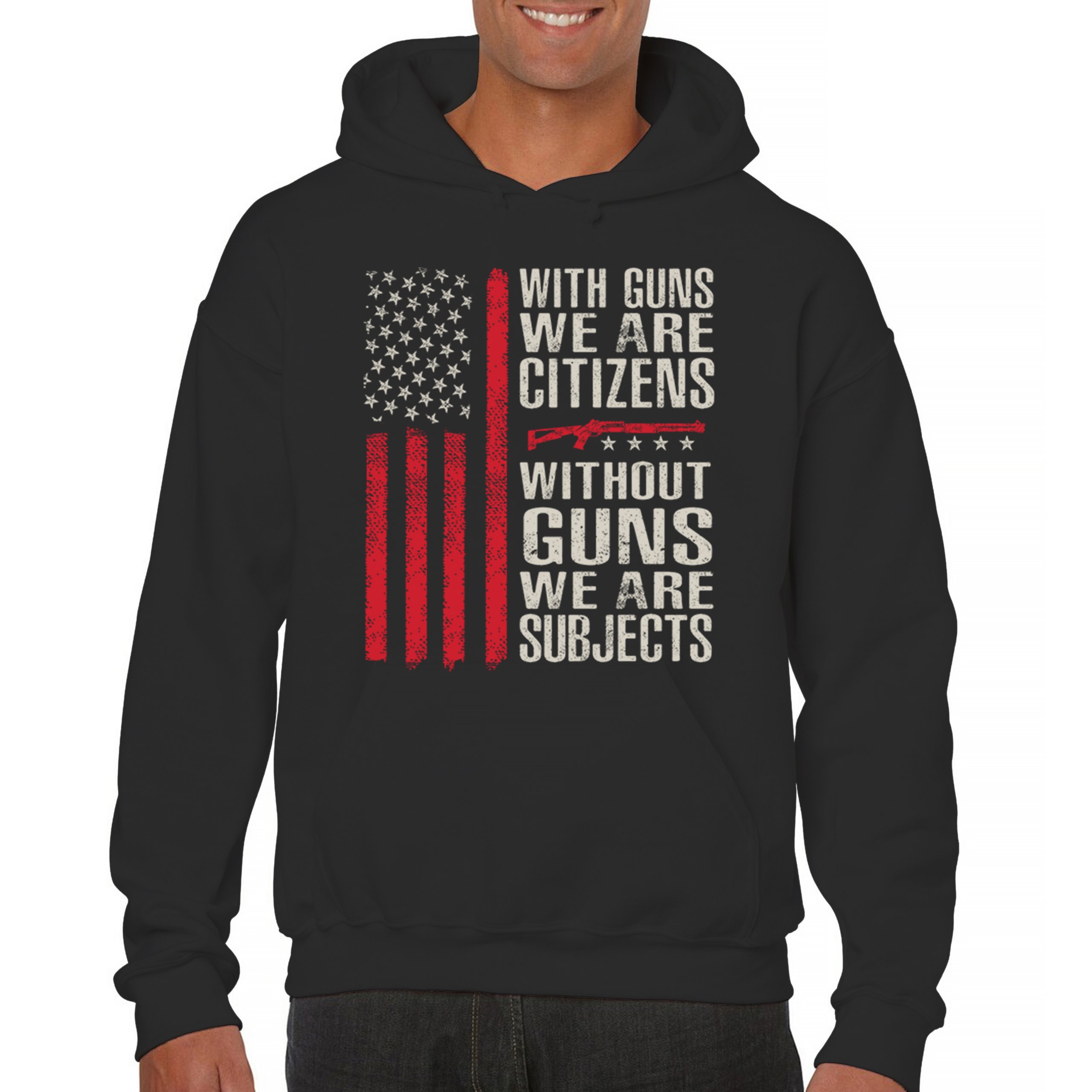 Gun Citizens Sweatshirt 2nd Amendment Patriotic Pro Gun USA Flag DD214 Hoodie - Picture 2 of 29