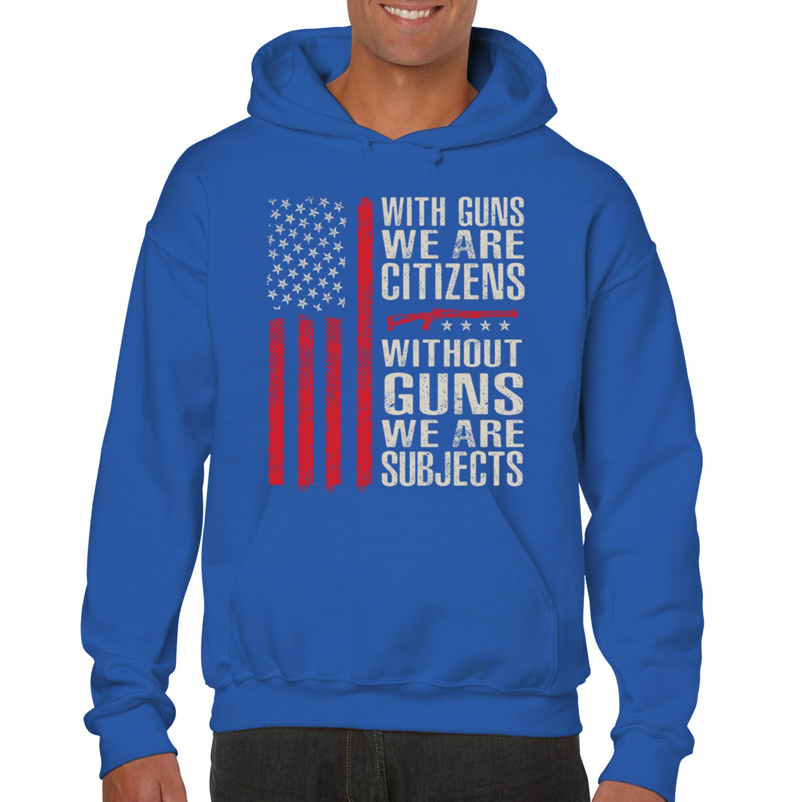 Gun Citizens Sweatshirt 2nd Amendment Patriotic Pro Gun USA Flag DD214 Hoodie - Picture 23 of 29