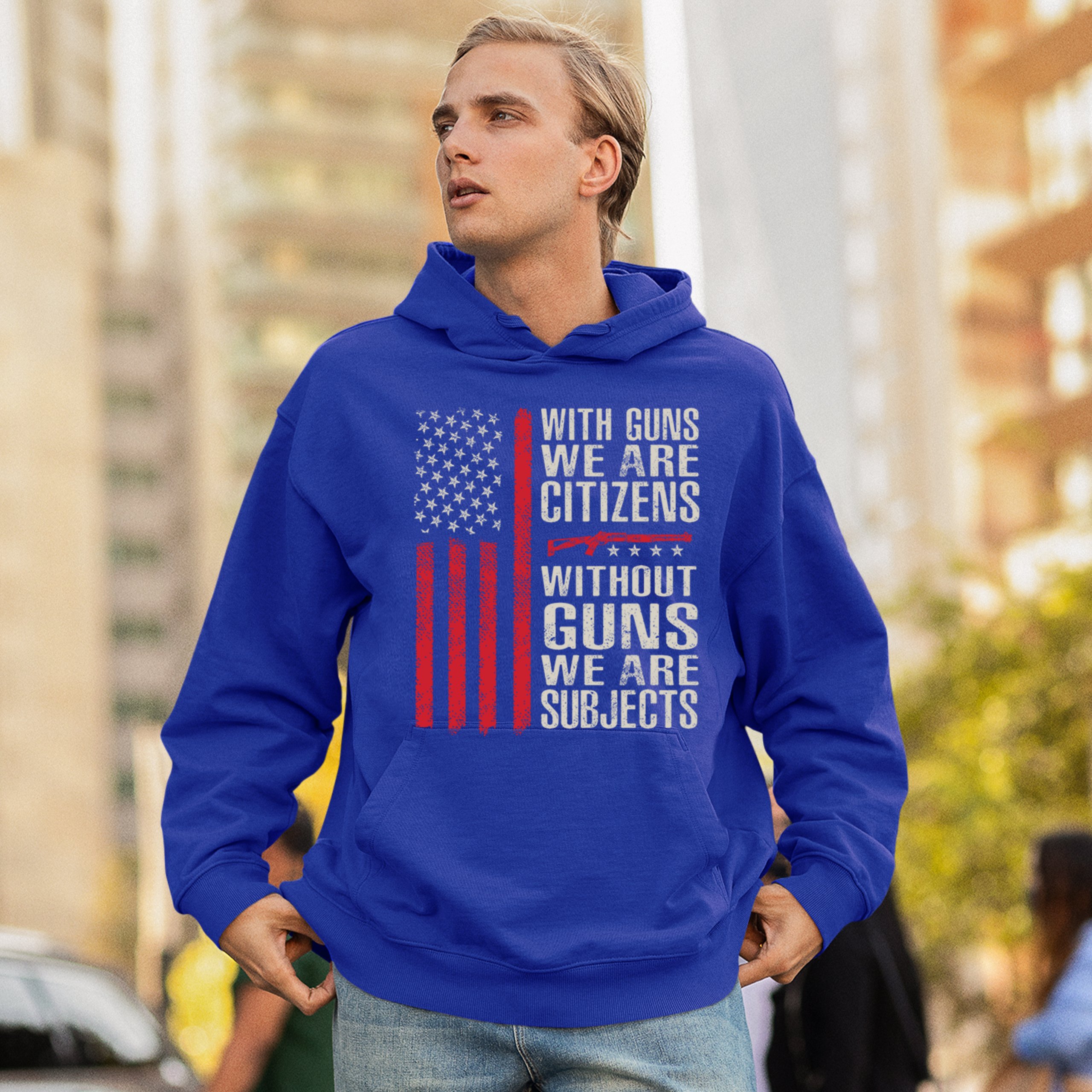 Gun Citizens Sweatshirt 2nd Amendment Patriotic Pro Gun USA Flag DD214 Hoodie - Picture 26 of 29