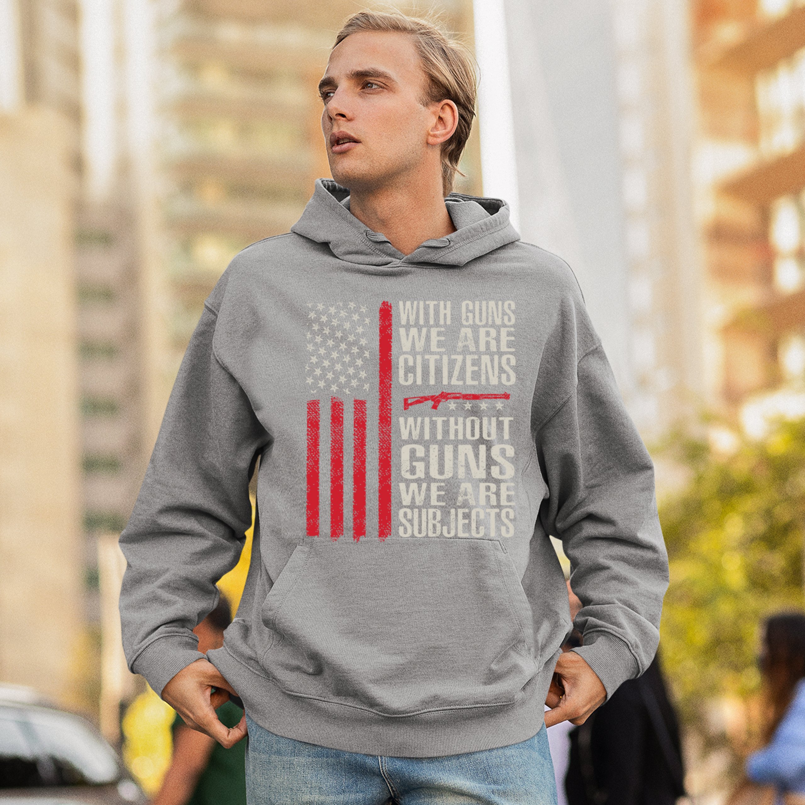 Gun Citizens Sweatshirt 2nd Amendment Patriotic Pro Gun USA Flag DD214 Hoodie - Picture 12 of 29
