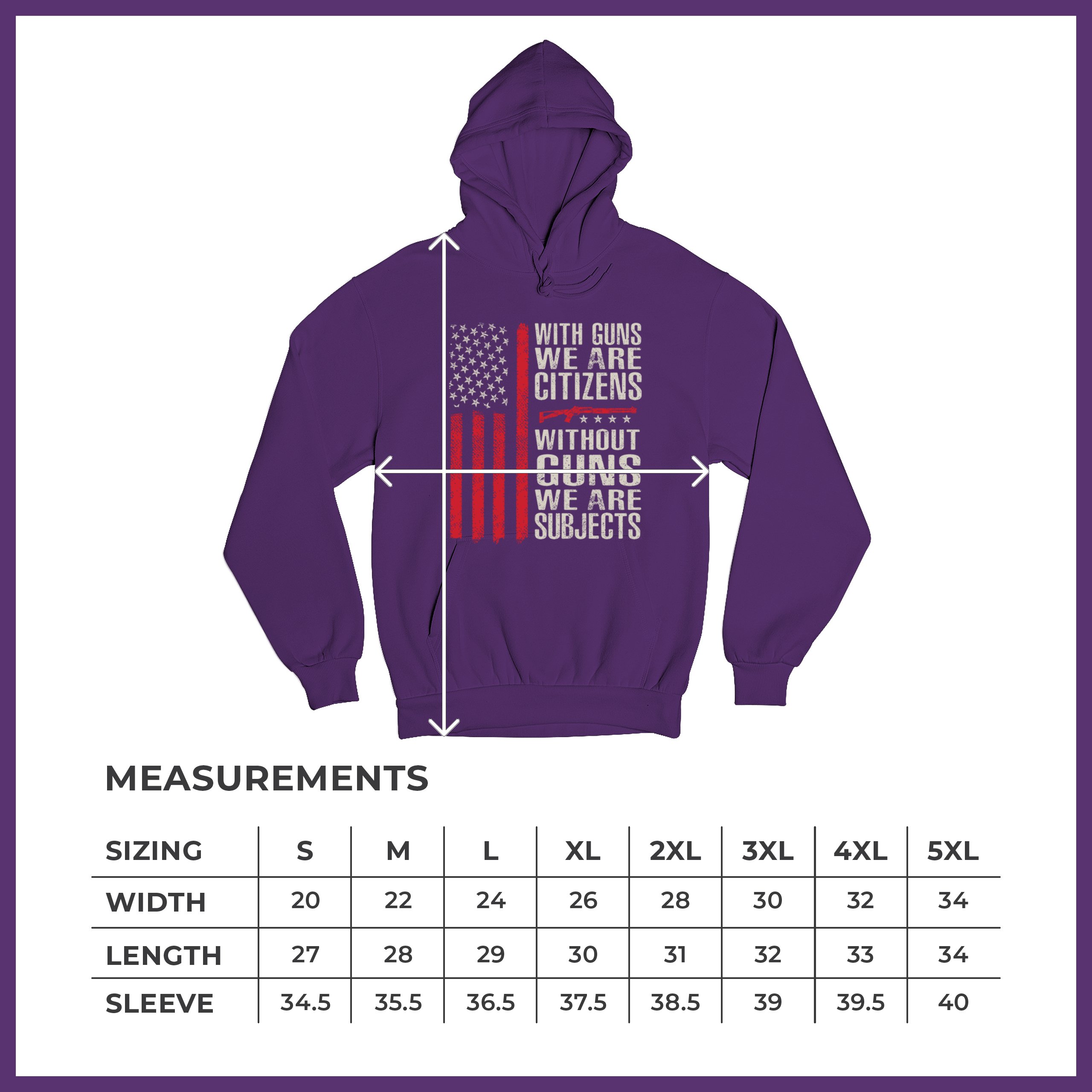 Gun Citizens Sweatshirt 2nd Amendment Patriotic Pro Gun USA Flag DD214 Hoodie - Picture 22 of 29