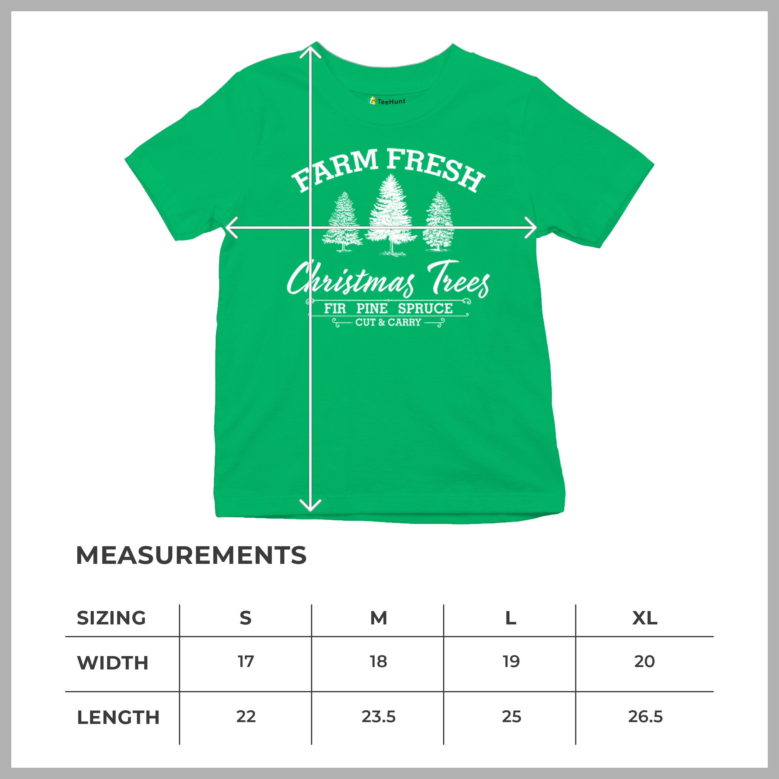 Farm Fresh Christmas Trees Youth T-shirt Xmas Holiday Spirit Festive Kids - Picture 15 of 43