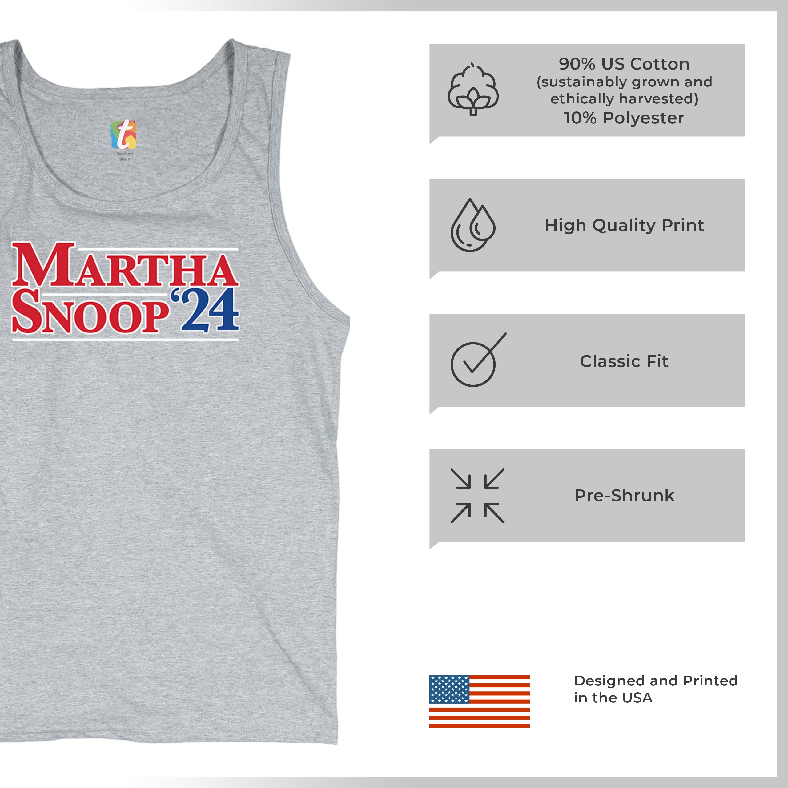 Martha Snoop 2024 for President Tank Top Funny Election Humor Meme Men's Top - Picture 14 of 43