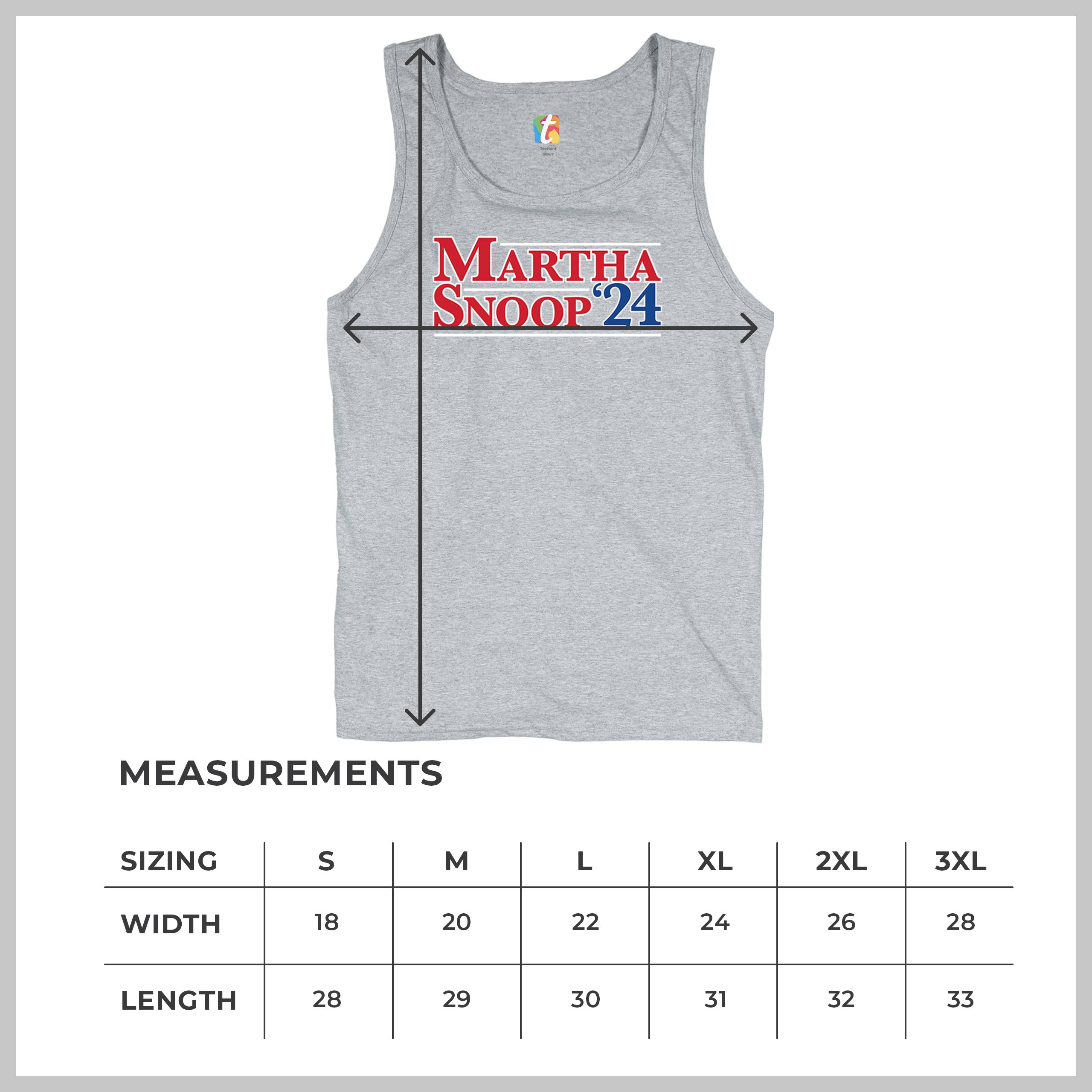 Martha Snoop 2024 for President Tank Top Funny Election Humor Meme Men's Top - Picture 15 of 43