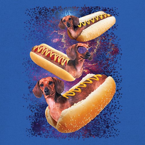 Space Weiners Youth T-shirt Fun Dachshund Hot Dog Animal Lover Pet Owner Kids - Picture 39 of 50