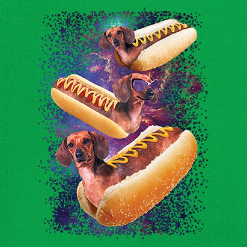 Space Weiners Youth T-shirt Fun Dachshund Hot Dog Animal Lover Pet Owner Kids - Picture 32 of 50