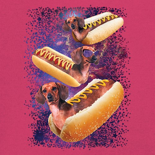 Space Weiners Youth T-shirt Fun Dachshund Hot Dog Animal Lover Pet Owner Kids - Picture 46 of 50