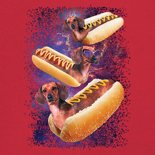 Space Weiners Youth T-shirt Fun Dachshund Hot Dog Animal Lover Pet Owner Kids - Picture 18 of 50