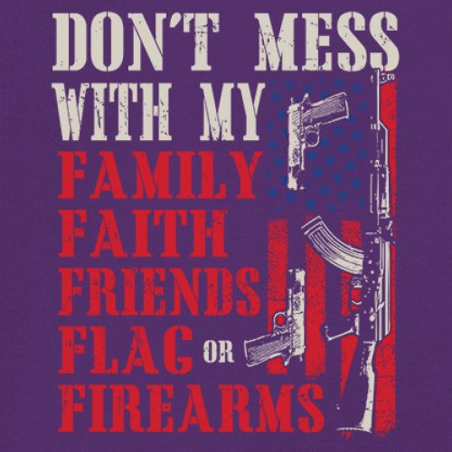 Don’t Mess With My Family Sweatshirt Faith Flag Friends Firearms 2A Hoodie - Picture 11 of 15