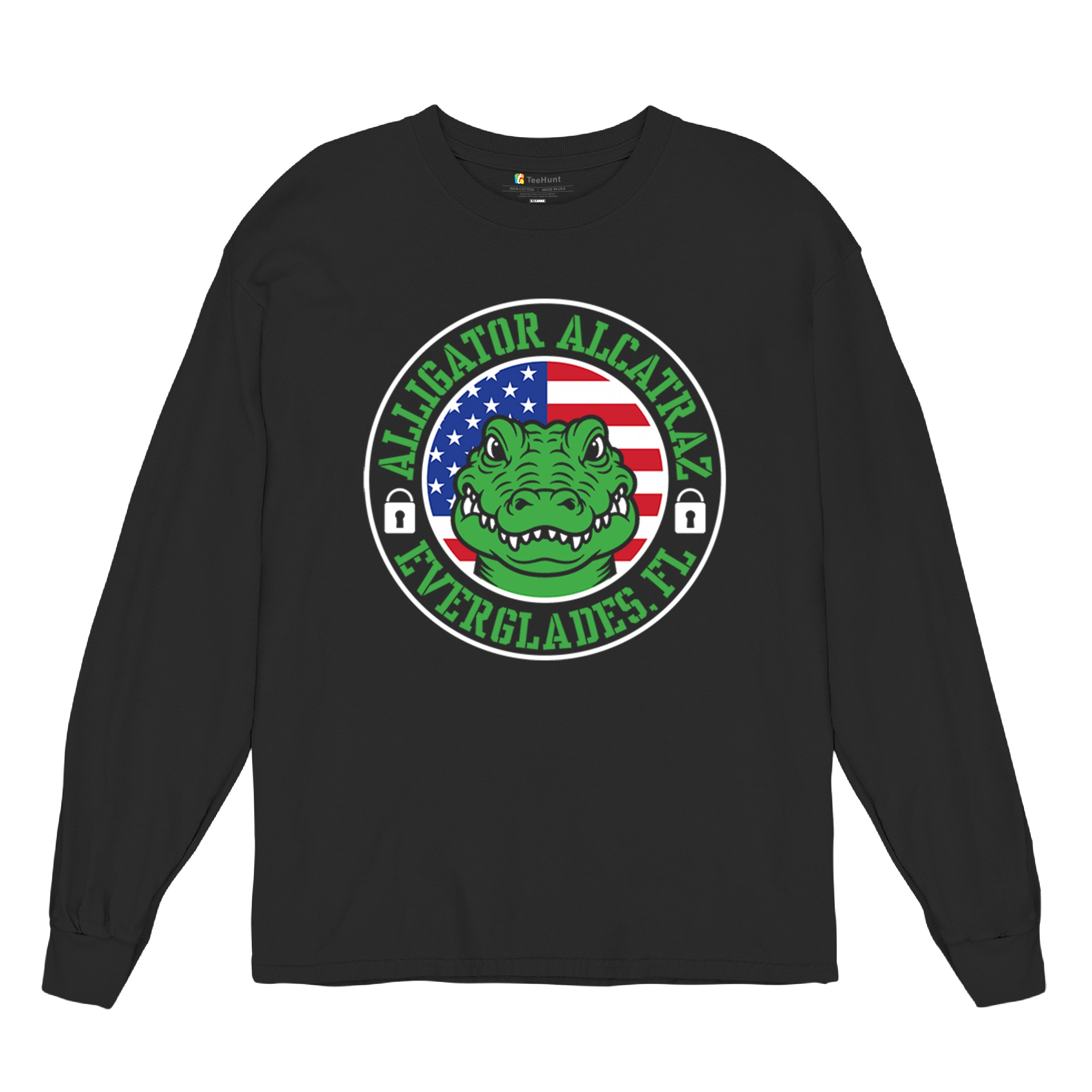 Alligator Alcatraz Everglades FL Long Sleeve T-shirt Immigration Prison ICE - Picture 6 of 43