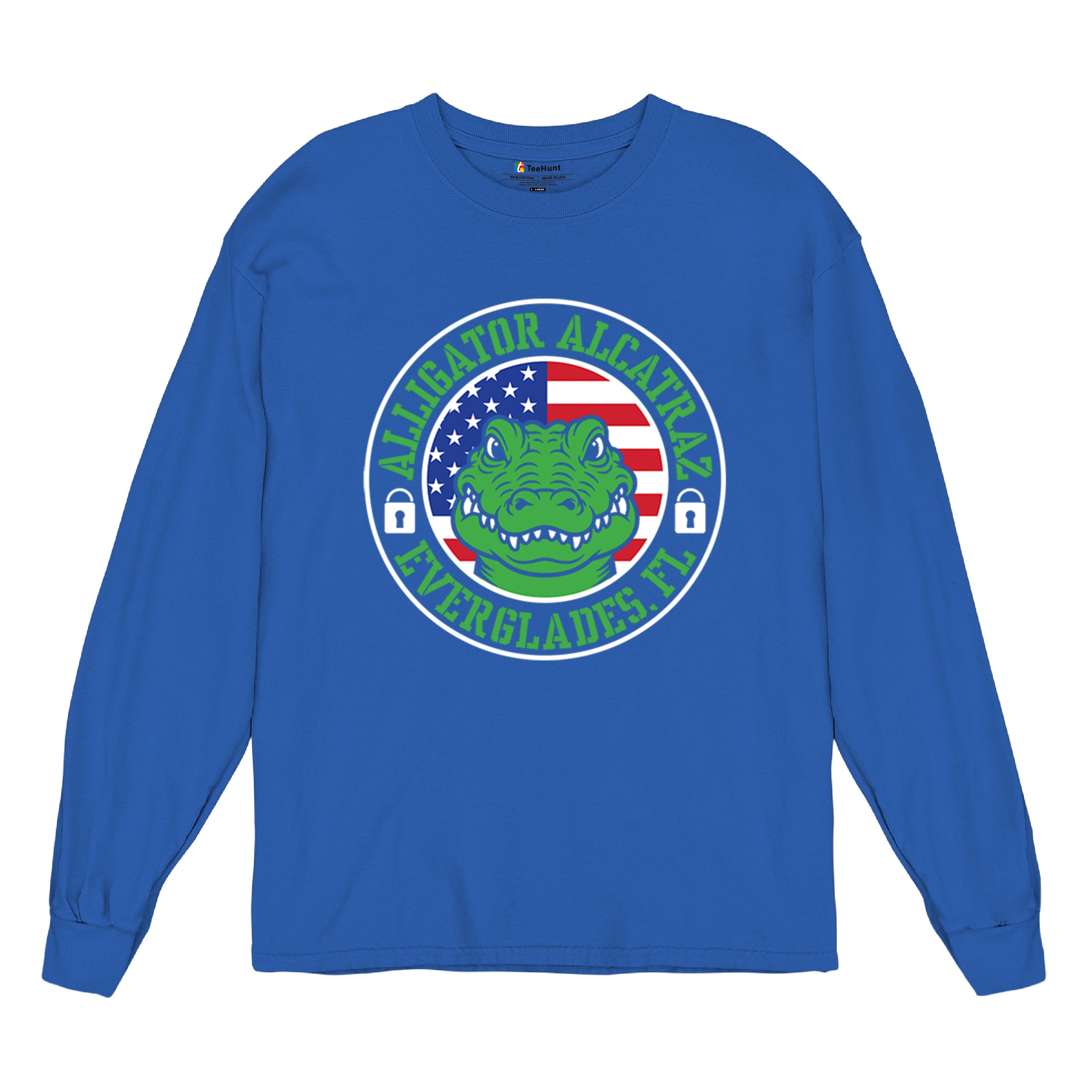 Alligator Alcatraz Everglades FL Long Sleeve T-shirt Immigration Prison ICE - Picture 41 of 43