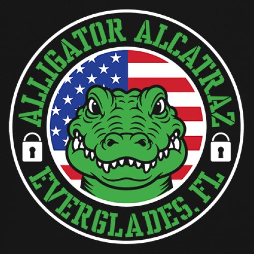 ALTRA T shirt Alligator Alcatraz Everglades FL uomo scollo a V immigrazione prigione ICE
