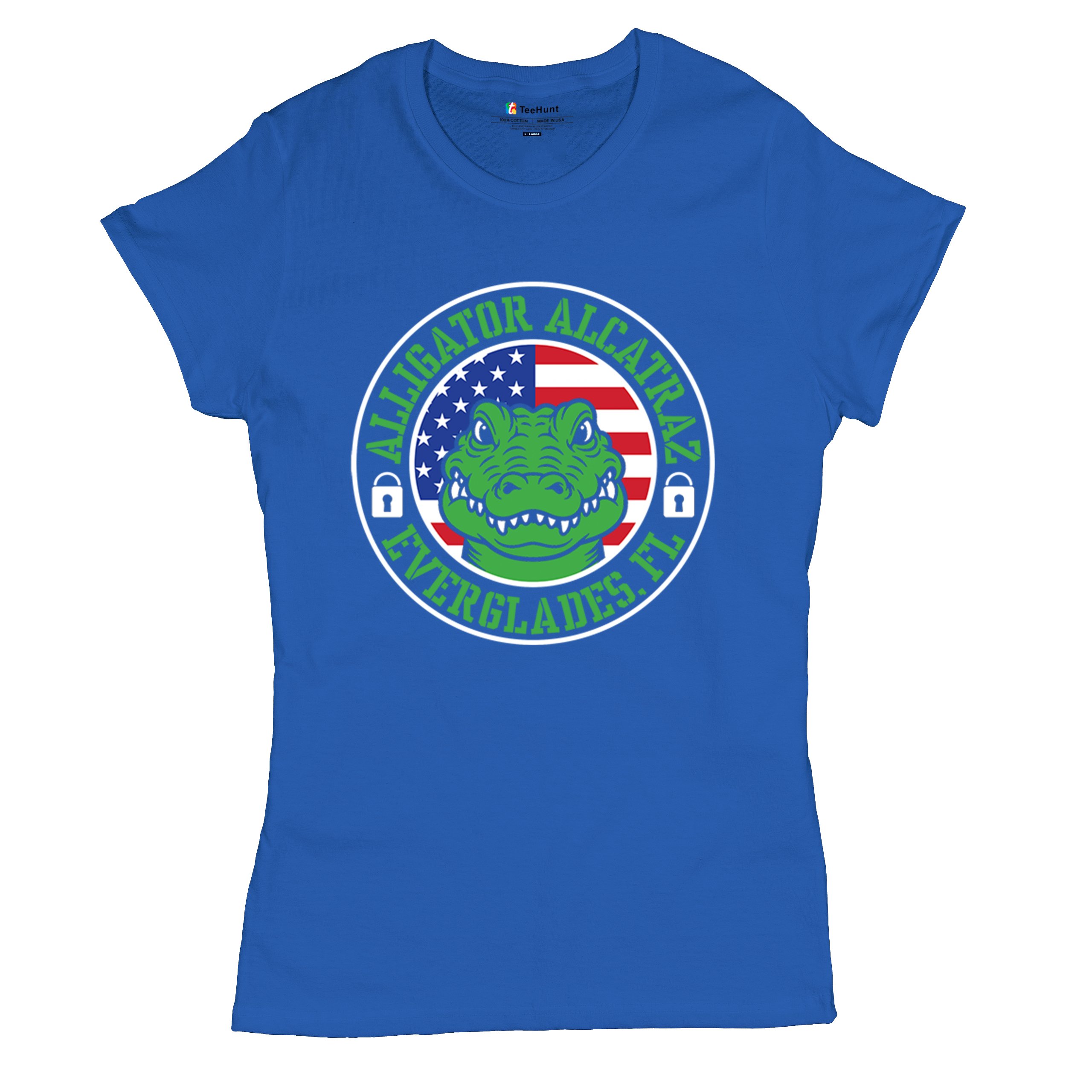 Alligator Alcatraz Everglades FL T-Shirt Immigration Prison ICE Women's Tee - Picture 20 of 22
