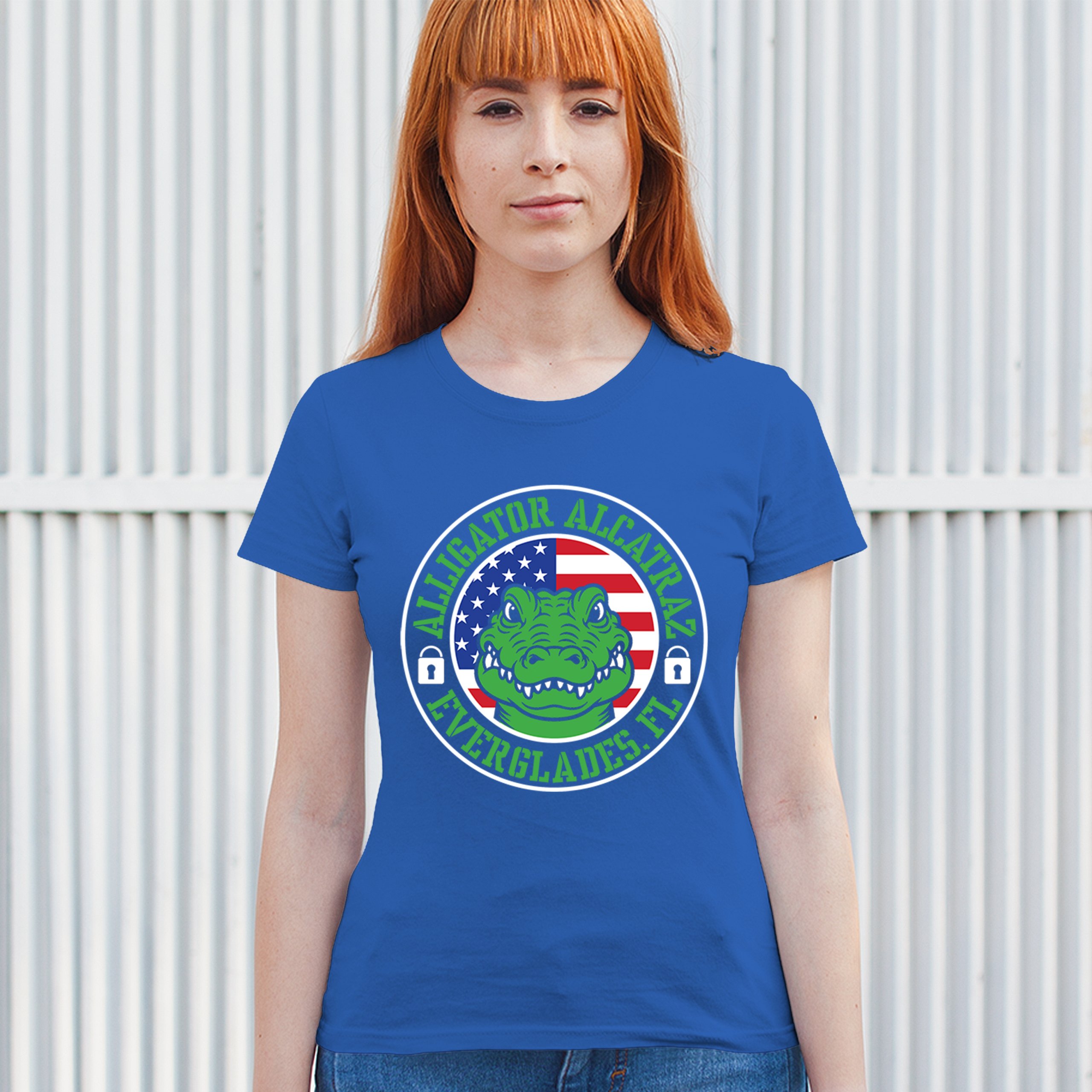 Alligator Alcatraz Everglades FL T-Shirt Immigration Prison ICE Women's Tee - Picture 19 of 22