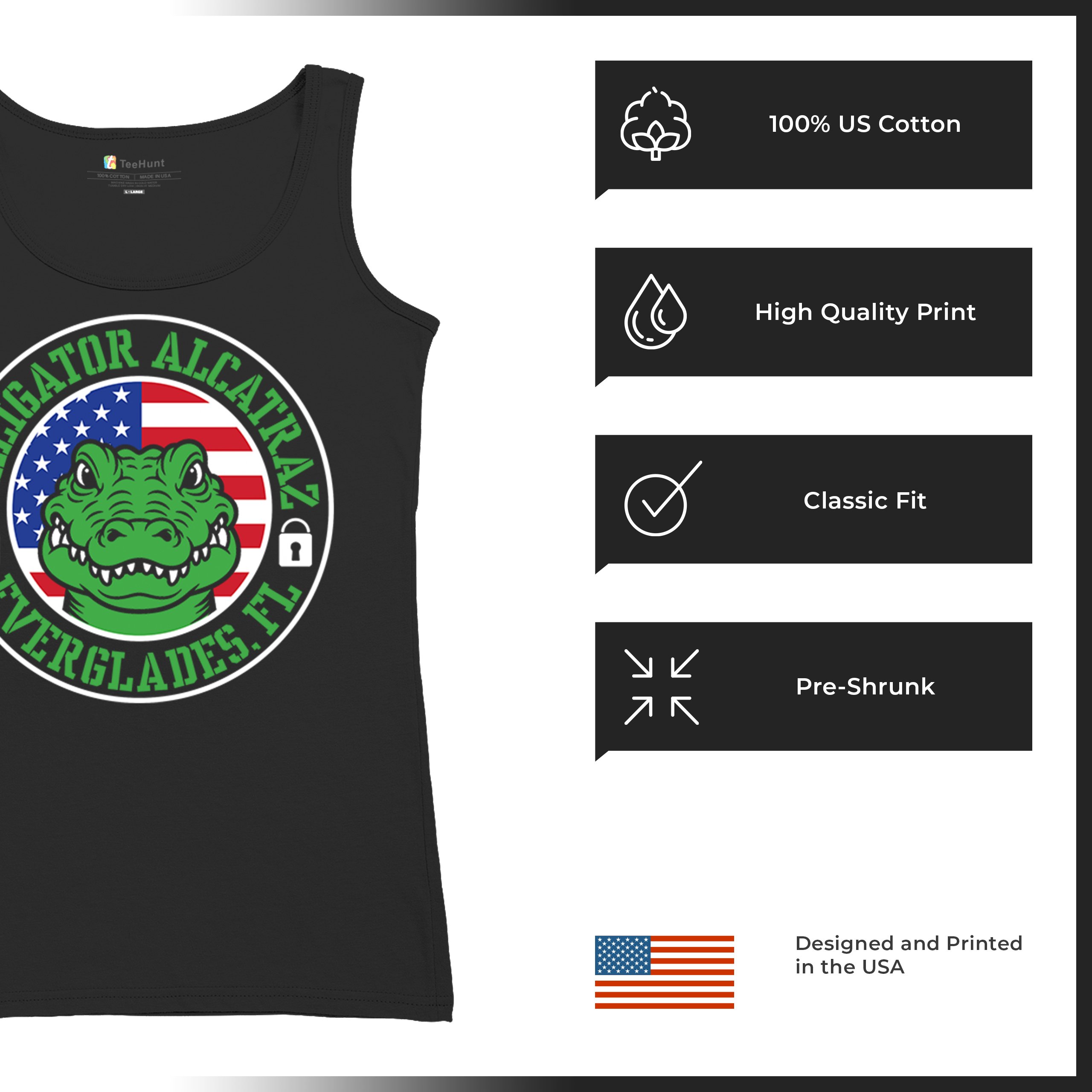 Alligator Alcatraz Everglades FL Women's Tank Top Immigration Prison ICE - Picture 7 of 22
