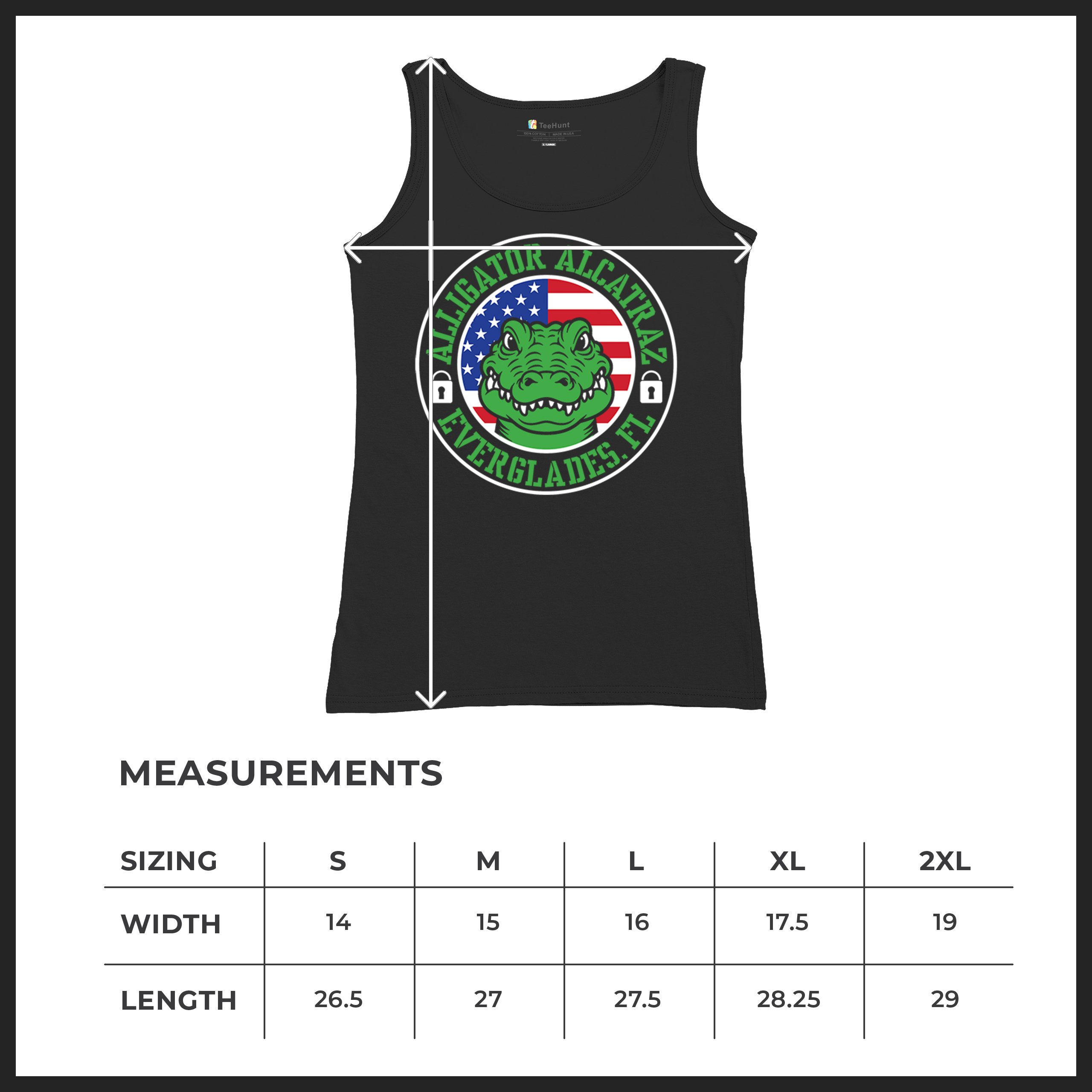 Alligator Alcatraz Everglades FL Women's Tank Top Immigration Prison ICE - Picture 8 of 22