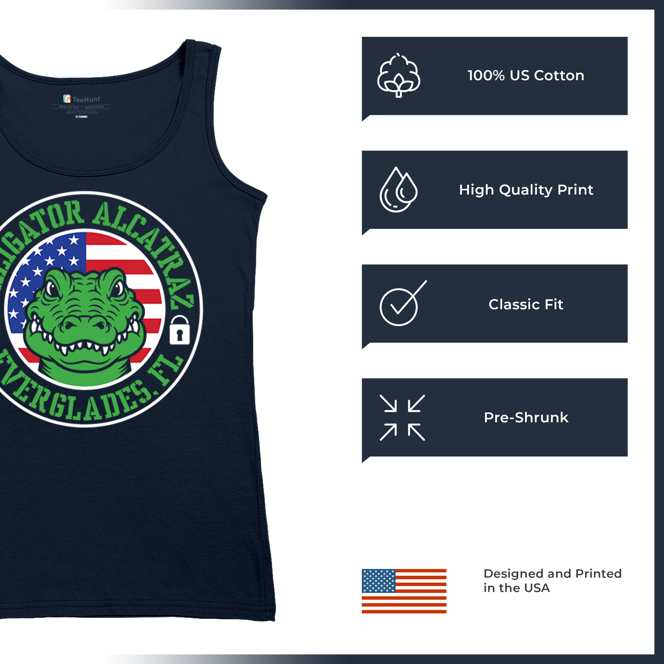 Alligator Alcatraz Everglades FL Women's Tank Top Immigration Prison ICE - Picture 21 of 22