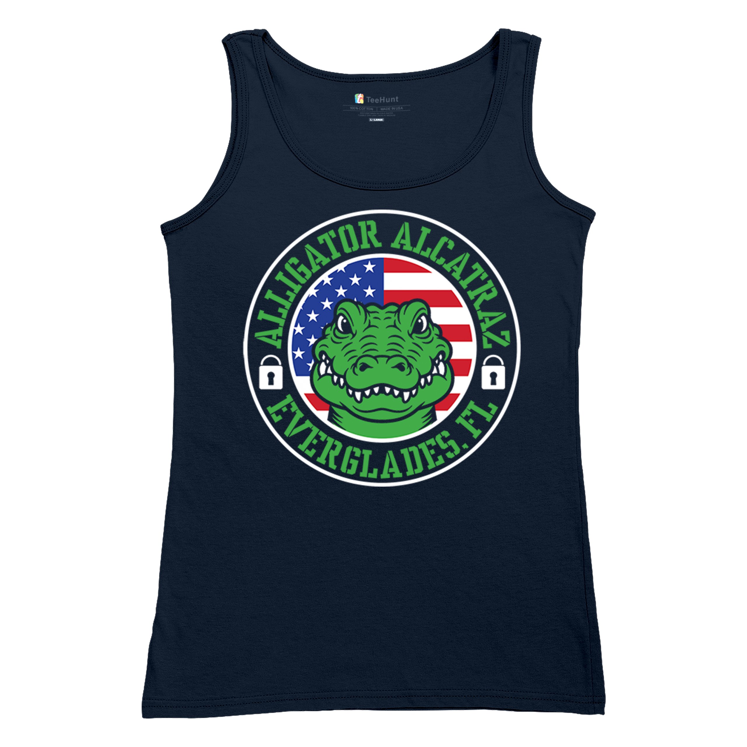 Alligator Alcatraz Everglades FL Women's Tank Top Immigration Prison ICE - Picture 20 of 22