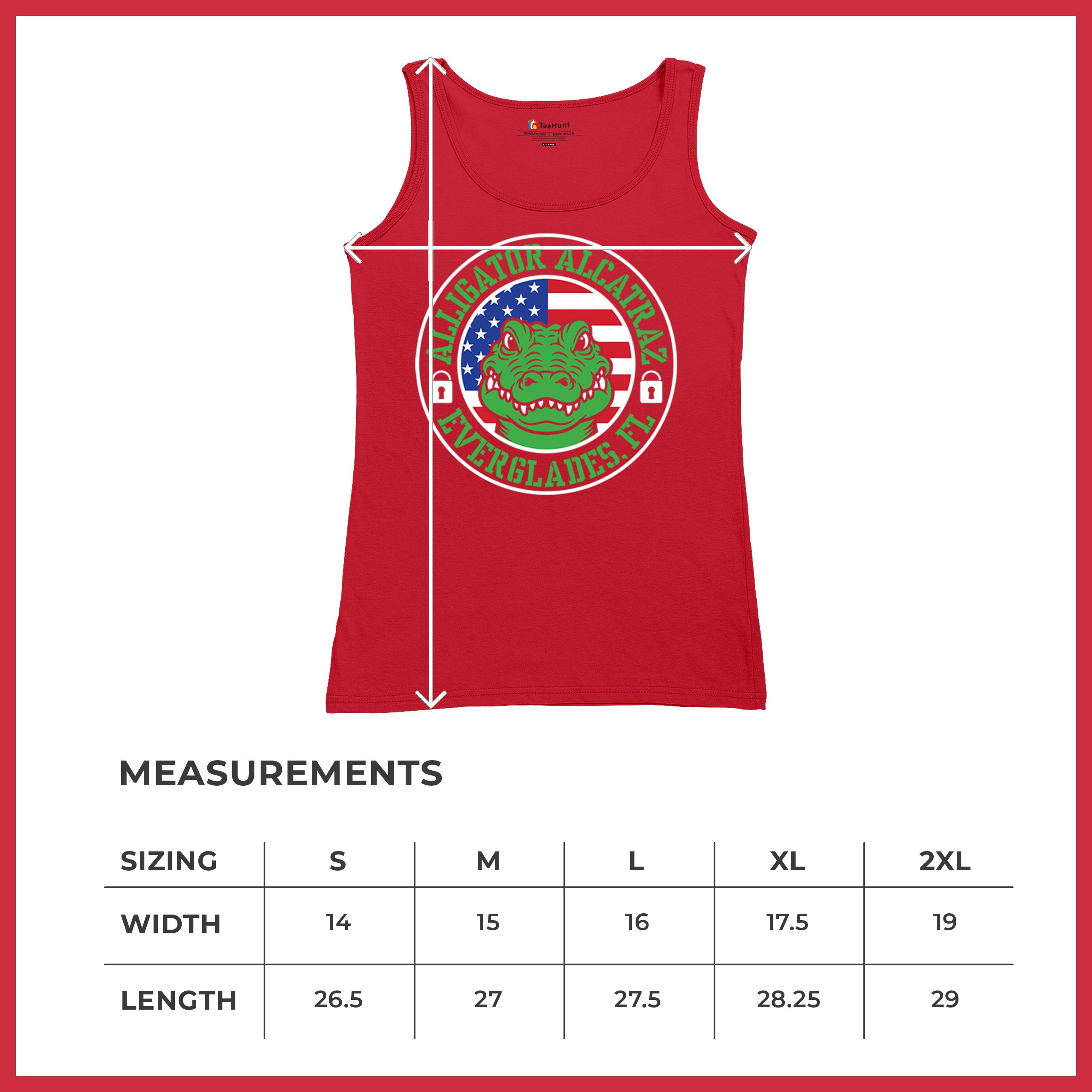 Alligator Alcatraz Everglades FL Women's Tank Top Immigration Prison ICE - Picture 15 of 22