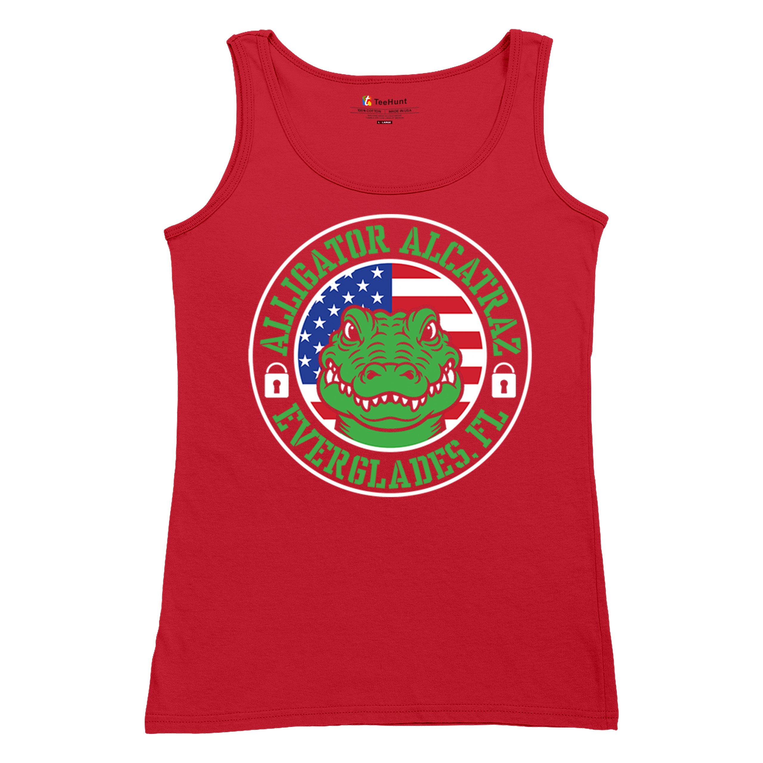 Alligator Alcatraz Everglades FL Women's Tank Top Immigration Prison ICE - Picture 13 of 22