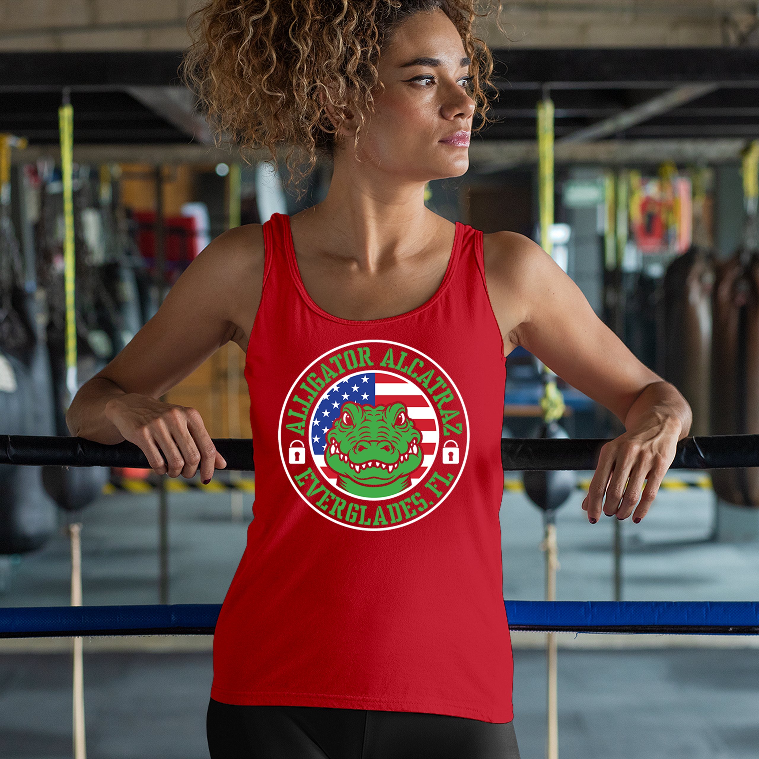 Alligator Alcatraz Everglades FL Women's Tank Top Immigration Prison ICE - Picture 12 of 22