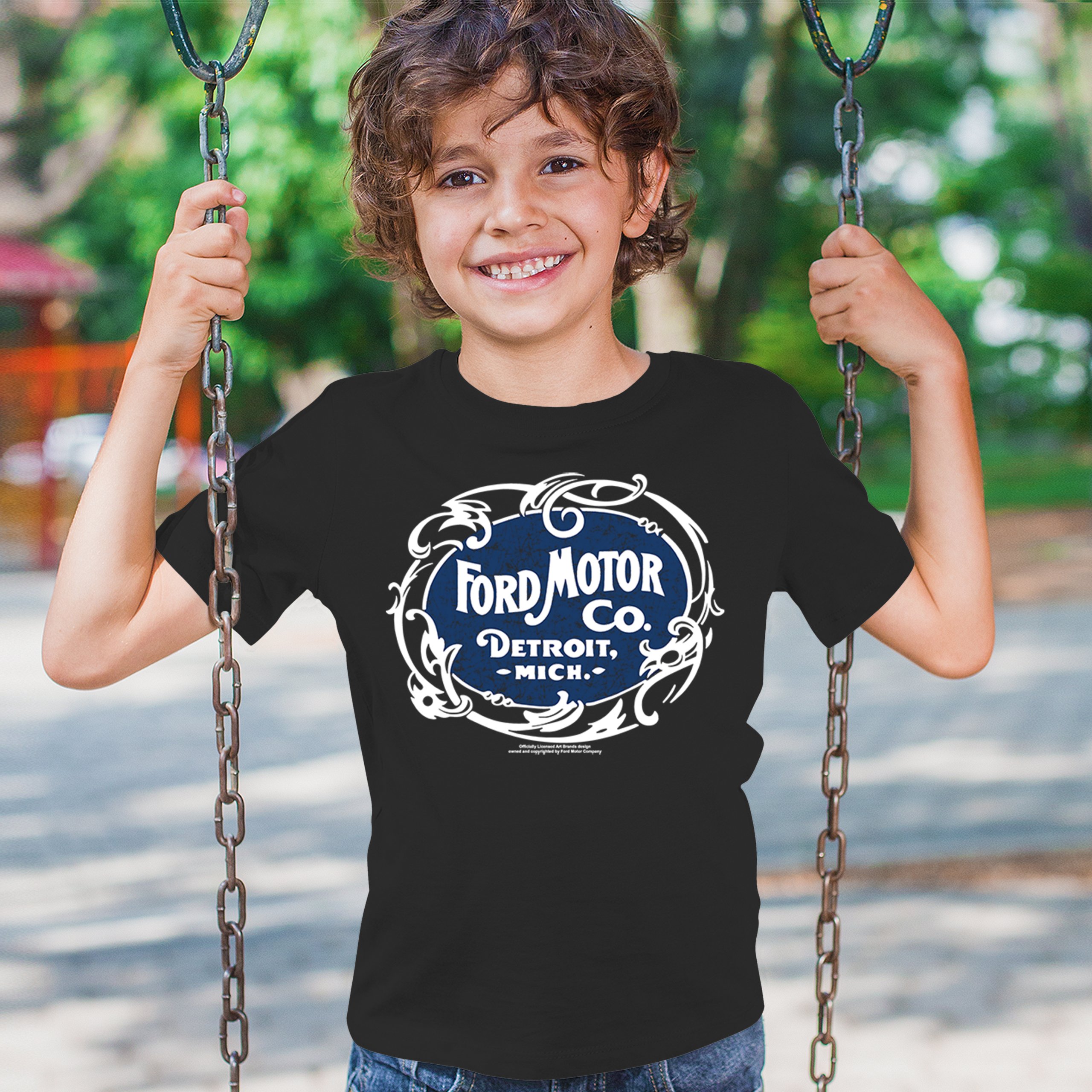 Vintage Ford Motor Co Youth T-shirt Classic Ford Logo Truck Licensed Kids - Picture 5 of 36