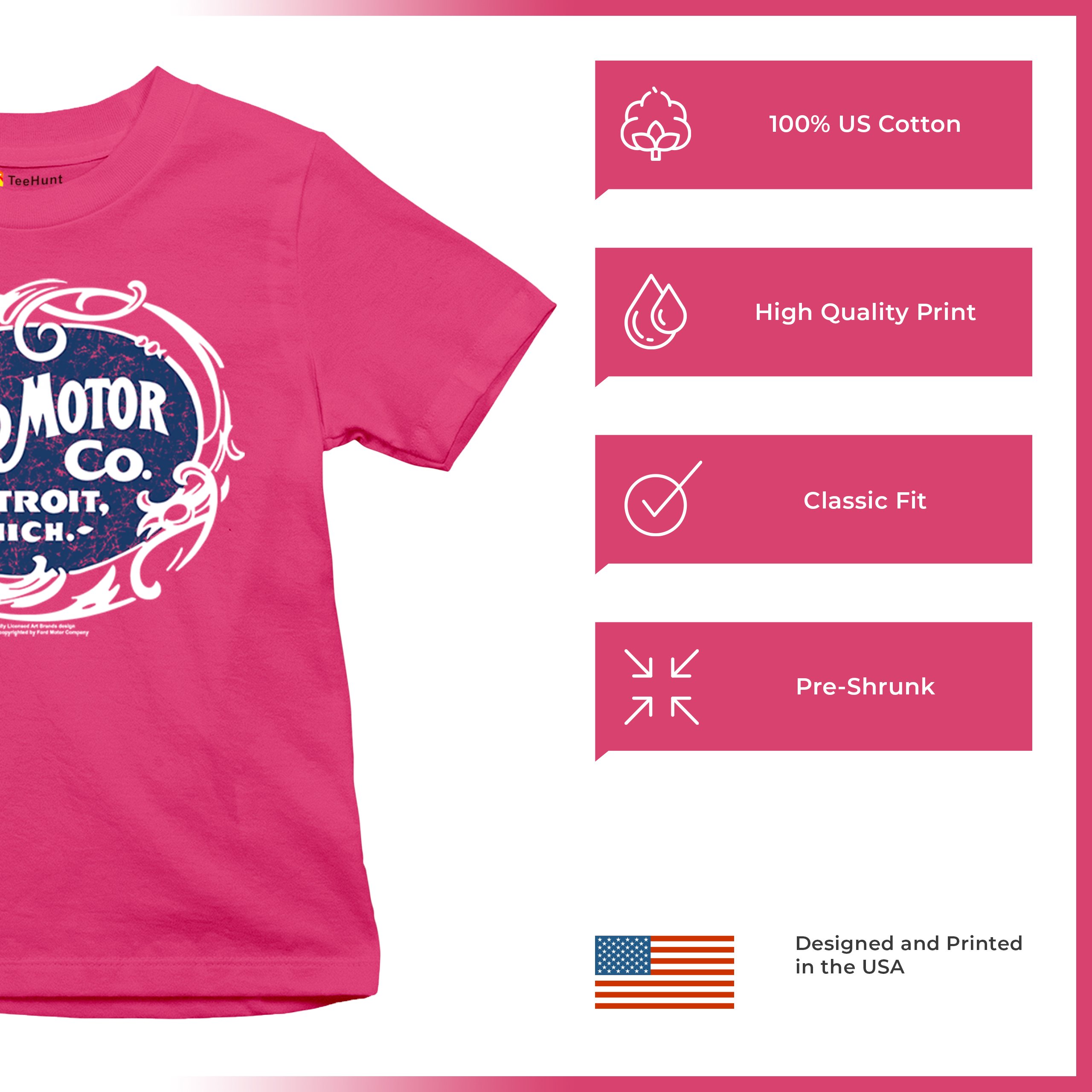 Vintage Ford Motor Co Youth T-shirt Classic Ford Logo Truck Licensed Kids - Picture 35 of 36