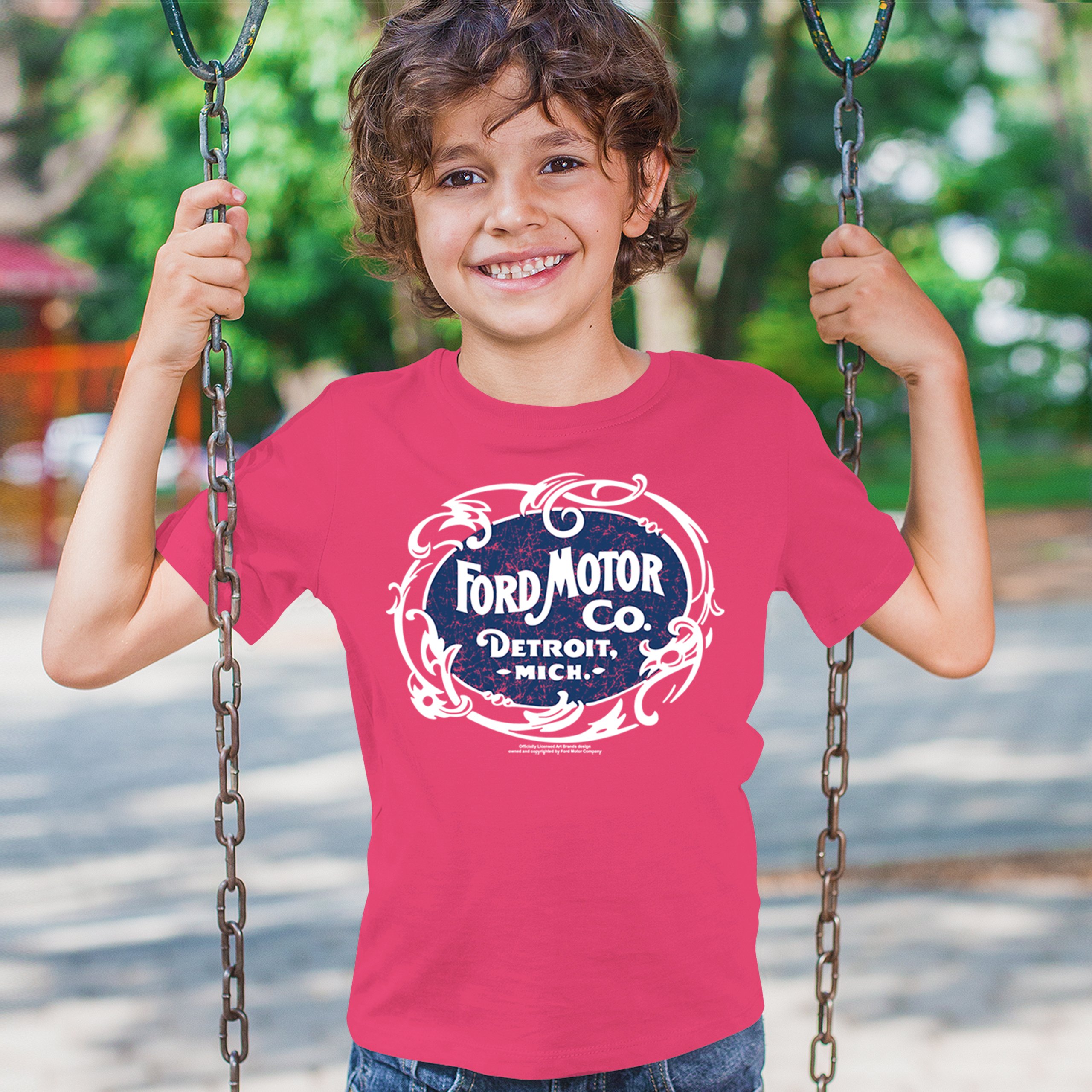 Vintage Ford Motor Co Youth T-shirt Classic Ford Logo Truck Licensed Kids - Picture 33 of 36