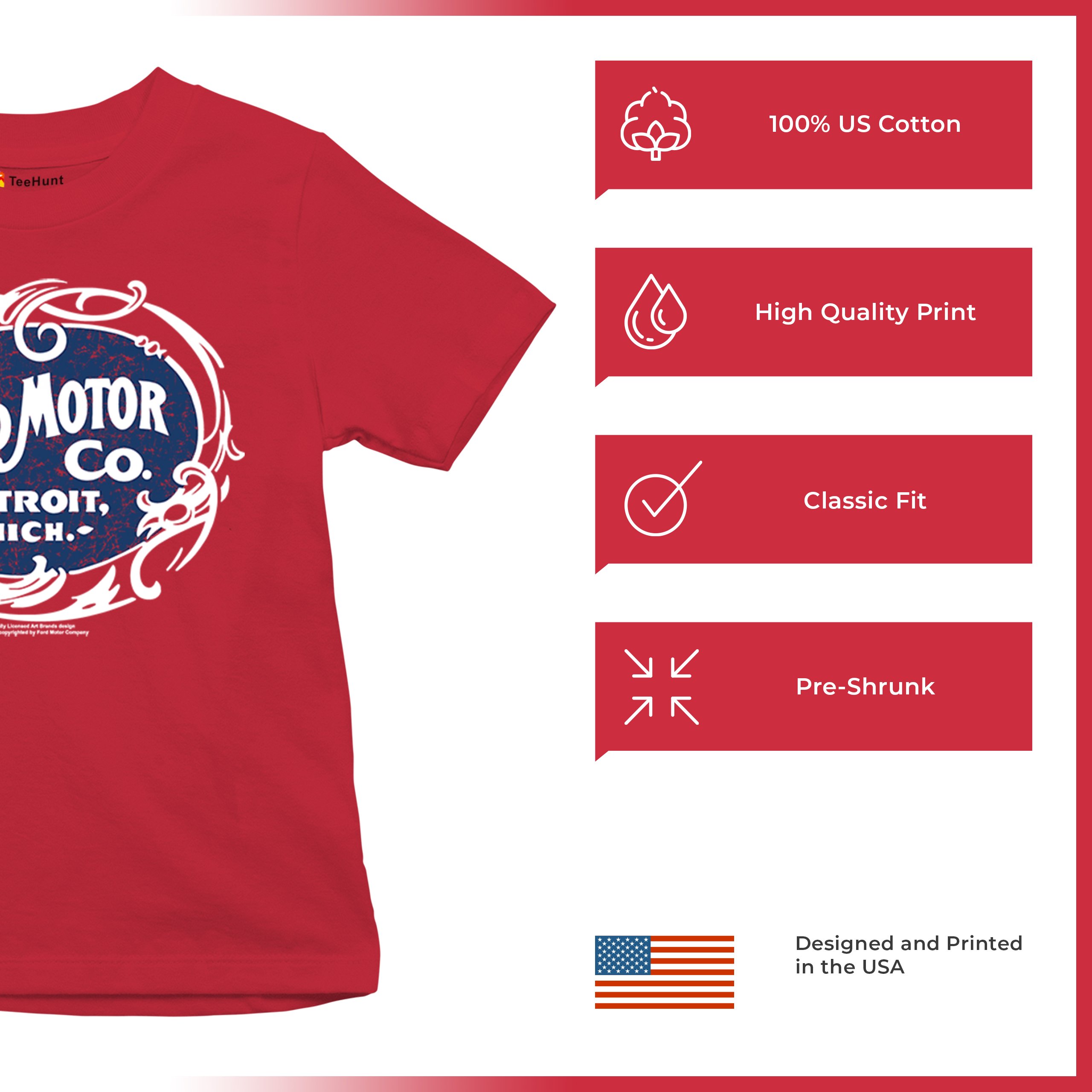 Vintage Ford Motor Co Youth T-shirt Classic Ford Logo Truck Licensed Kids - Picture 21 of 36