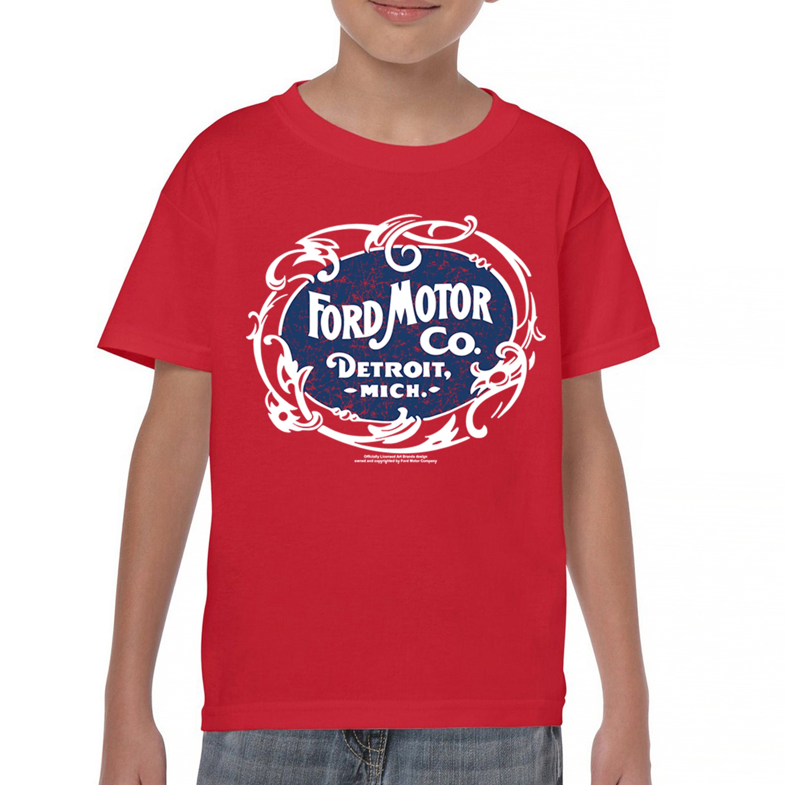 Vintage Ford Motor Co Youth T-shirt Classic Ford Logo Truck Licensed Kids - Picture 16 of 36