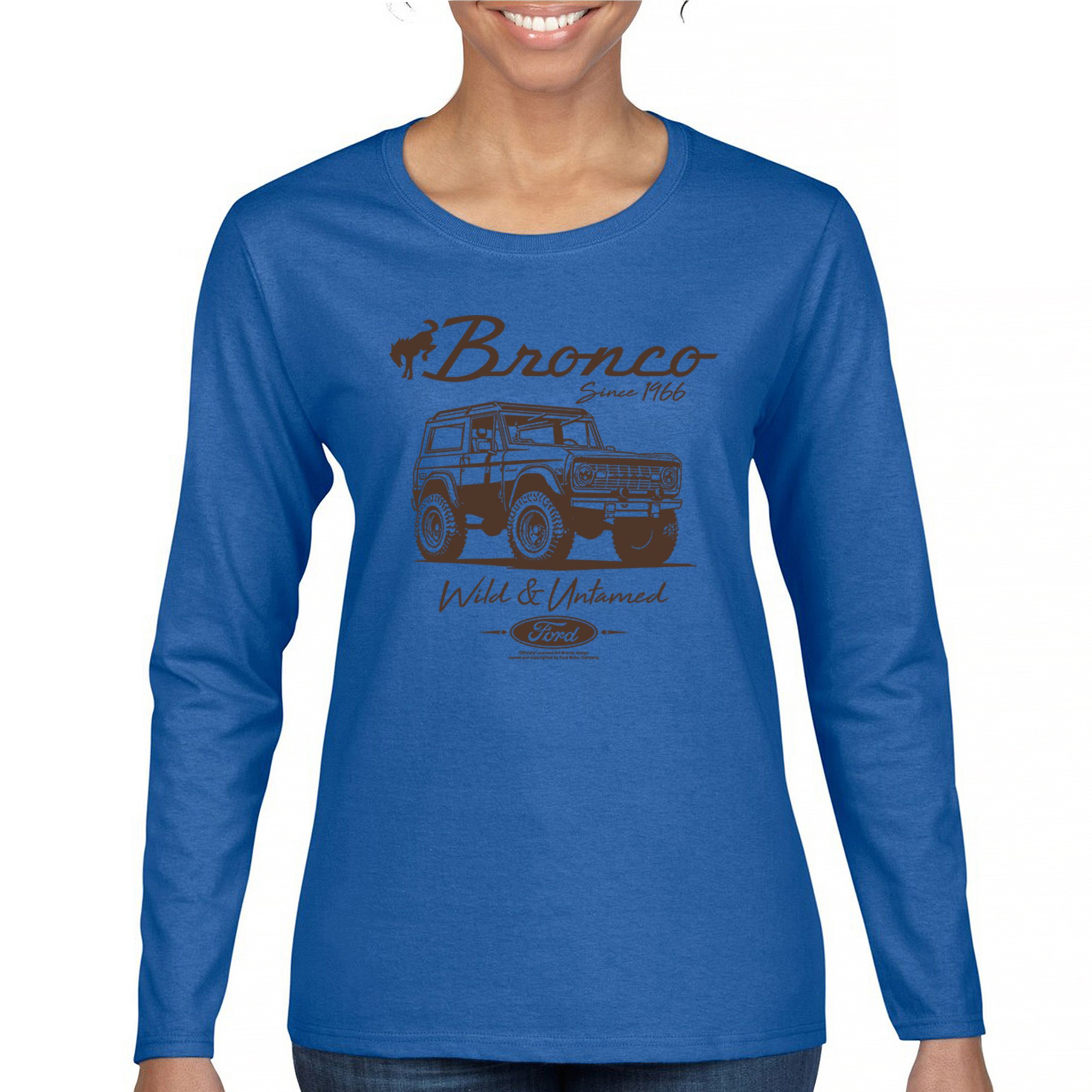 Ford Bronco Wild and Untamed Since 1966 Women's Long Sleeve T-shirt Off-Road