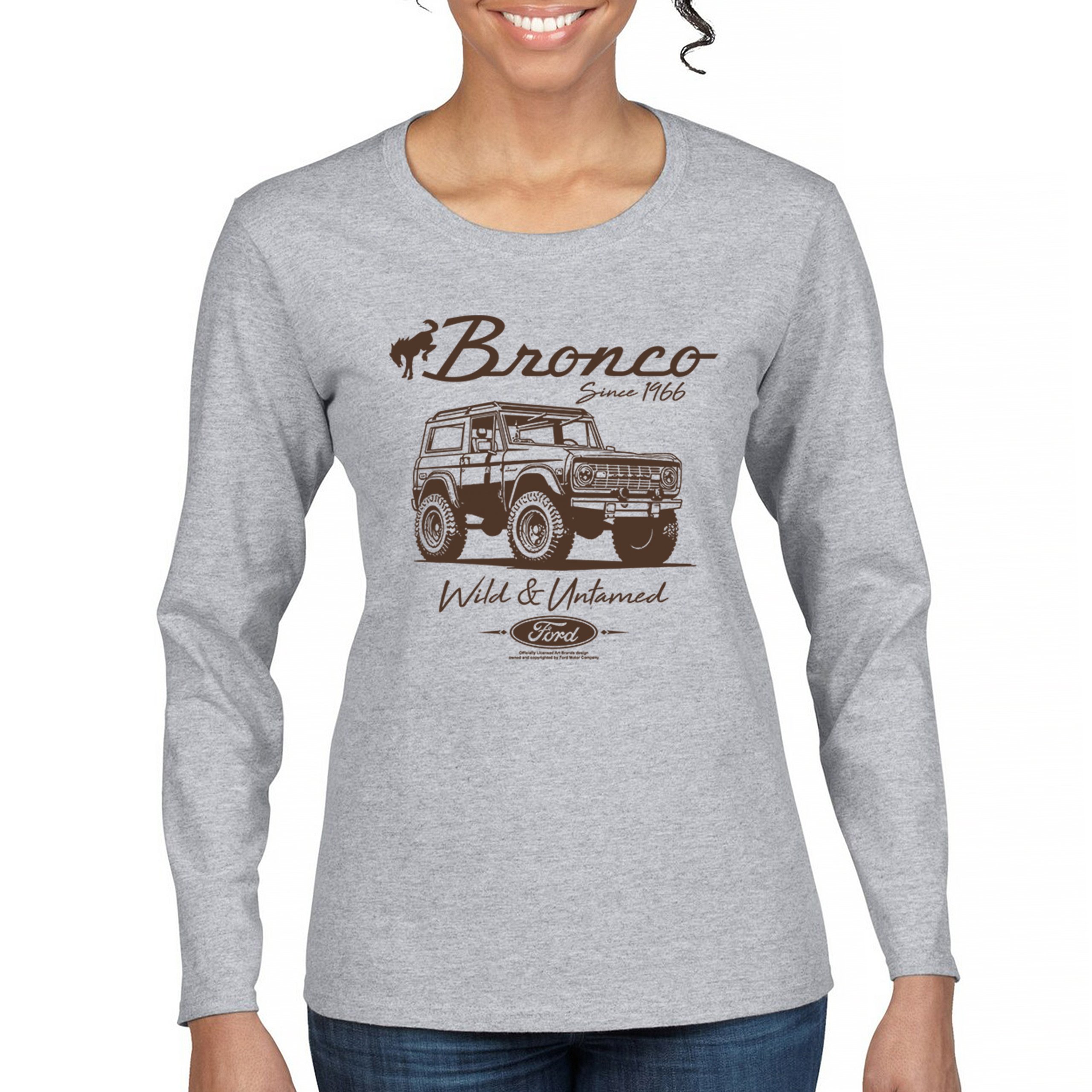 Ford Bronco Wild and Untamed Since 1966 Women's Long Sleeve T-shirt Off-Road