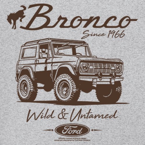 Ford Bronco Wild and Untamed Since 1966 Women's Long Sleeve T-shirt Off-Road