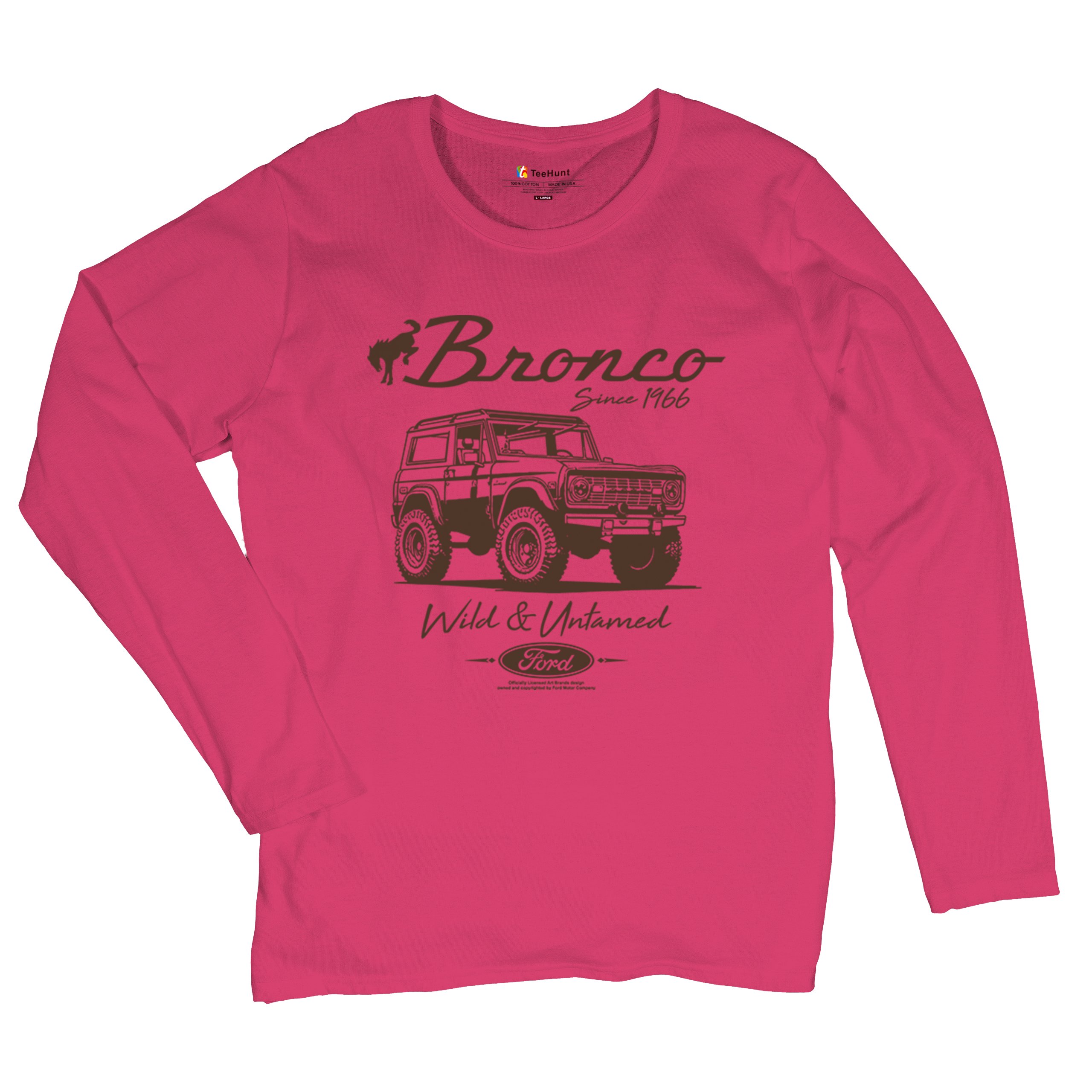 Ford Bronco Wild and Untamed Since 1966 Women's Long Sleeve T-shirt Off-Road